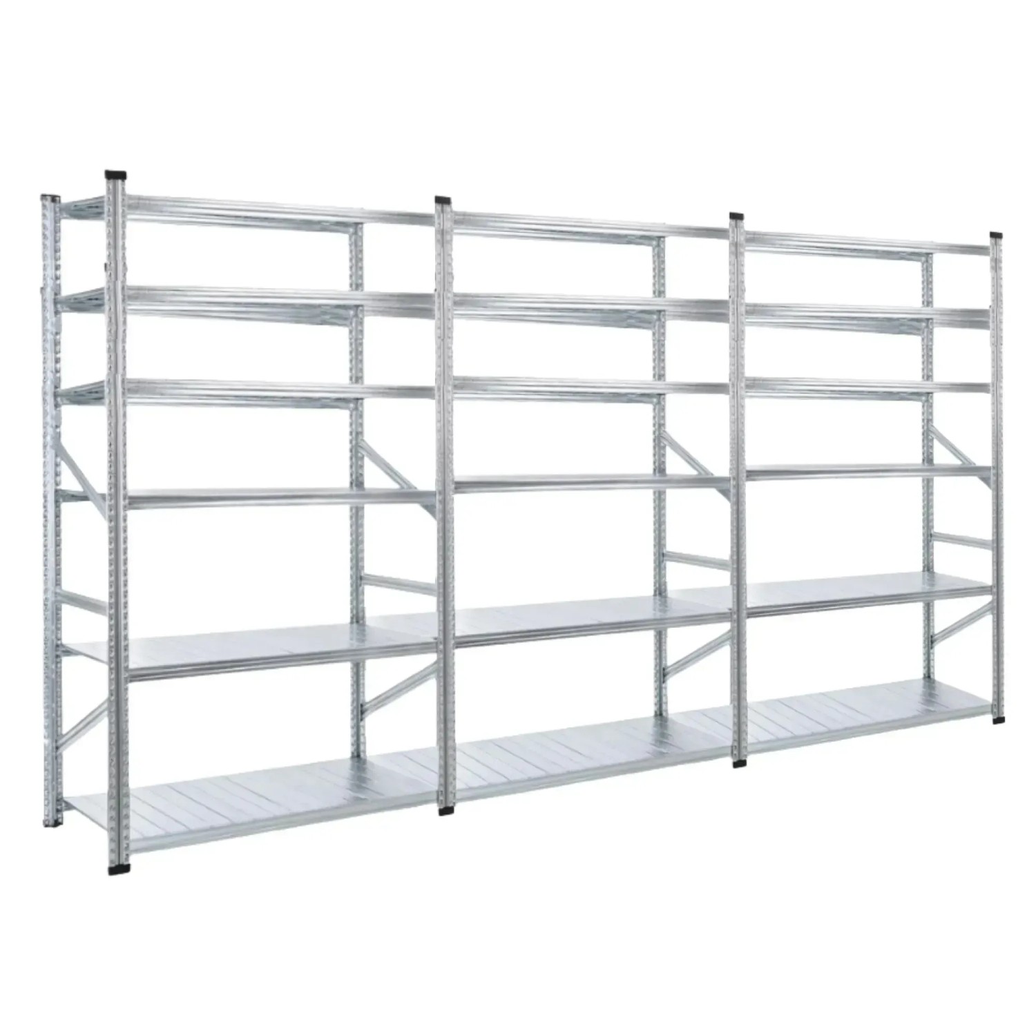 PROREGAL Fachbodenregal Proximo 210 x 450 x 50 cm 6 Ebenen Beidseitig Verzinkt
