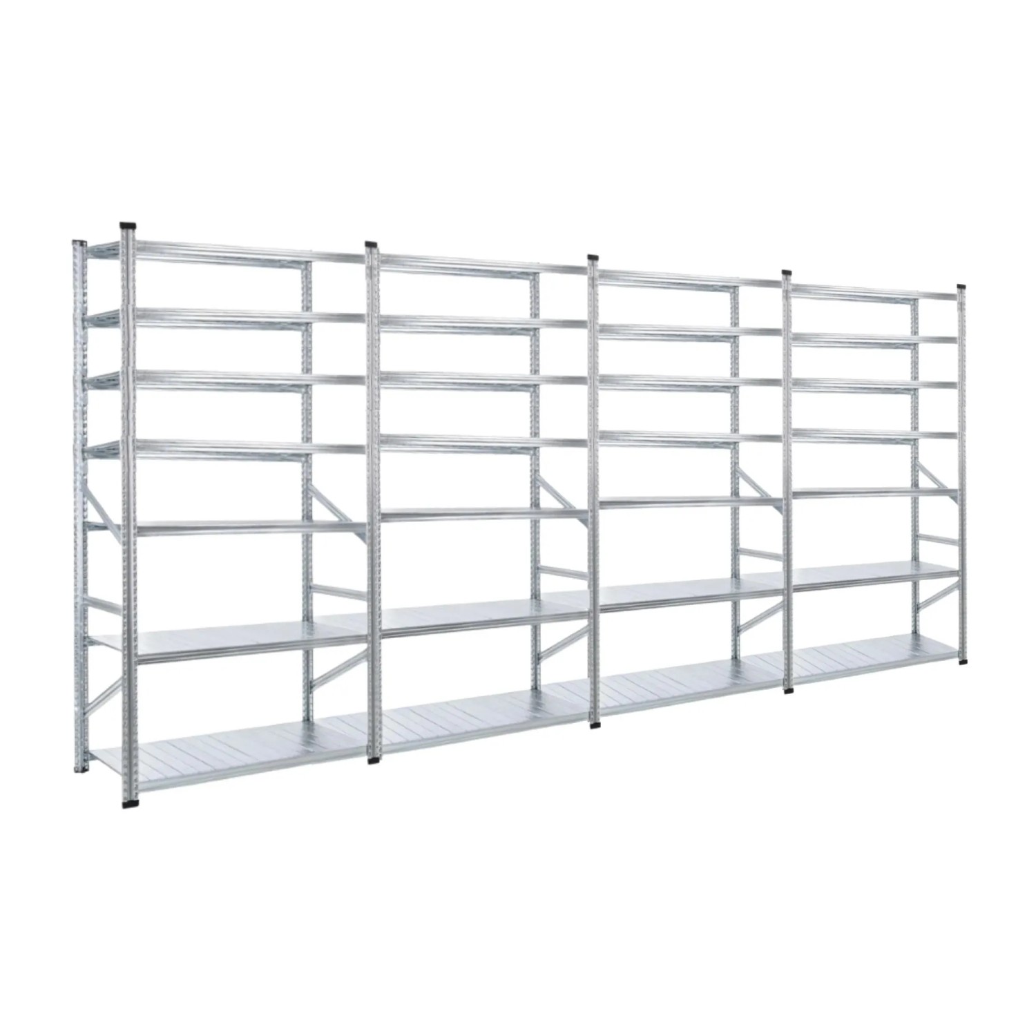 PROREGAL Fachbodenregal Proximo 250 x 480 x 32 cm 7 Ebenen Beidseitig Verzinkt