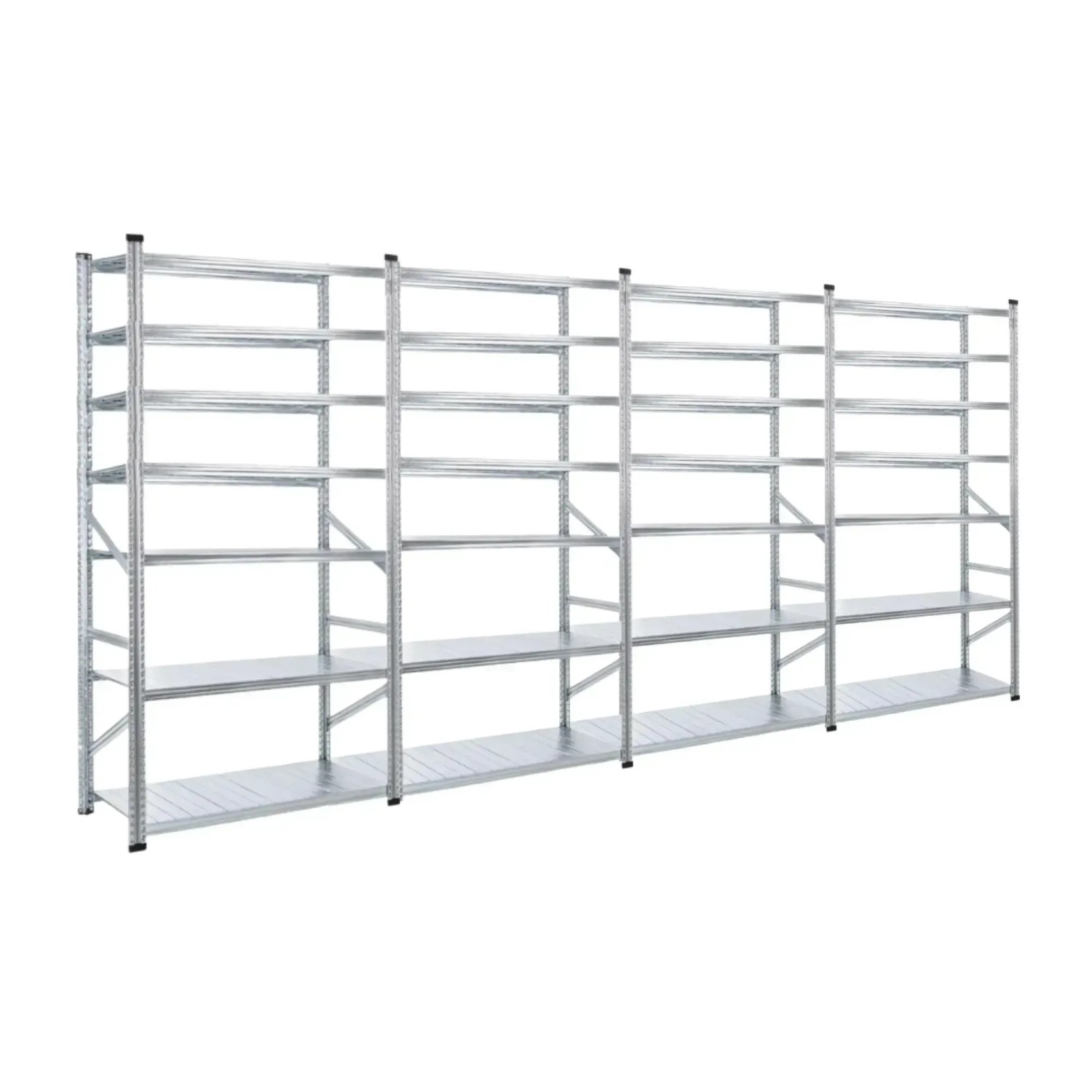 PROREGAL Fachbodenregal Proximo Stecksystem 250 x 600 x 32 cm 7 Ebenen Beidseitig Verzinkt