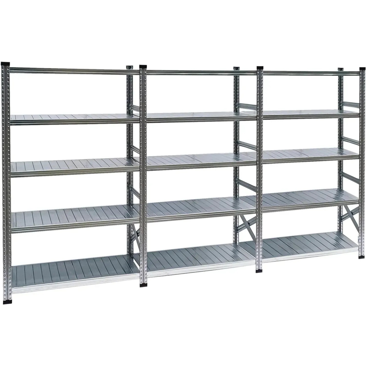 PROREGAL Fachbodenregal Proximo 200 x 270 x 50 cm 5 Ebenen Beidseitig Verzinkt