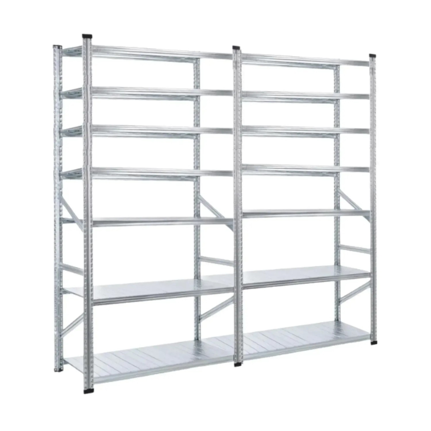PROREGAL Fachbodenregal Proximo Stecksystem 250 x 180 x 50 cm 7 Ebenen Beidseitig Verzinkt
