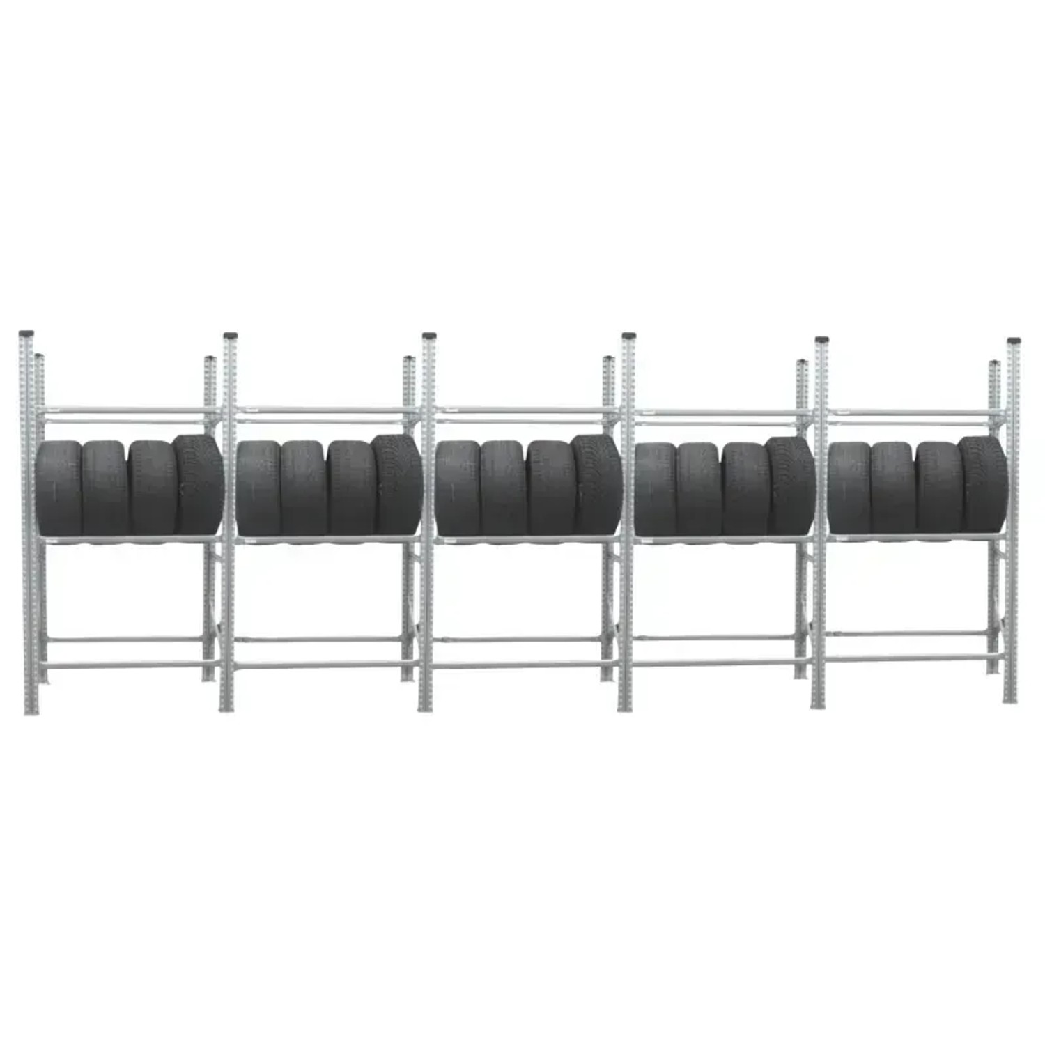 PROREGAL Reifenregal Proximo 200 x 450 x 40 cm bis zu 60 Reifen auf 3 Ebenen Verzinkt