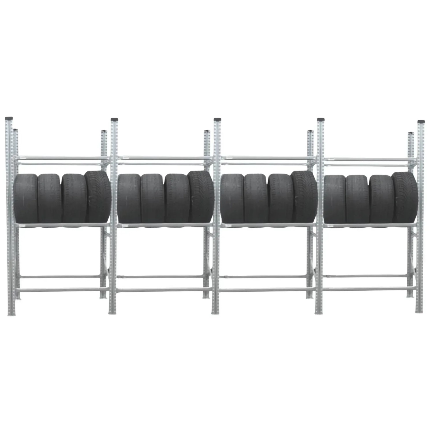 PROREGAL Reifenregal Proximo 200 x 360 x 40 cm bis zu 48 Reifen auf 3 Ebenen Verzinkt