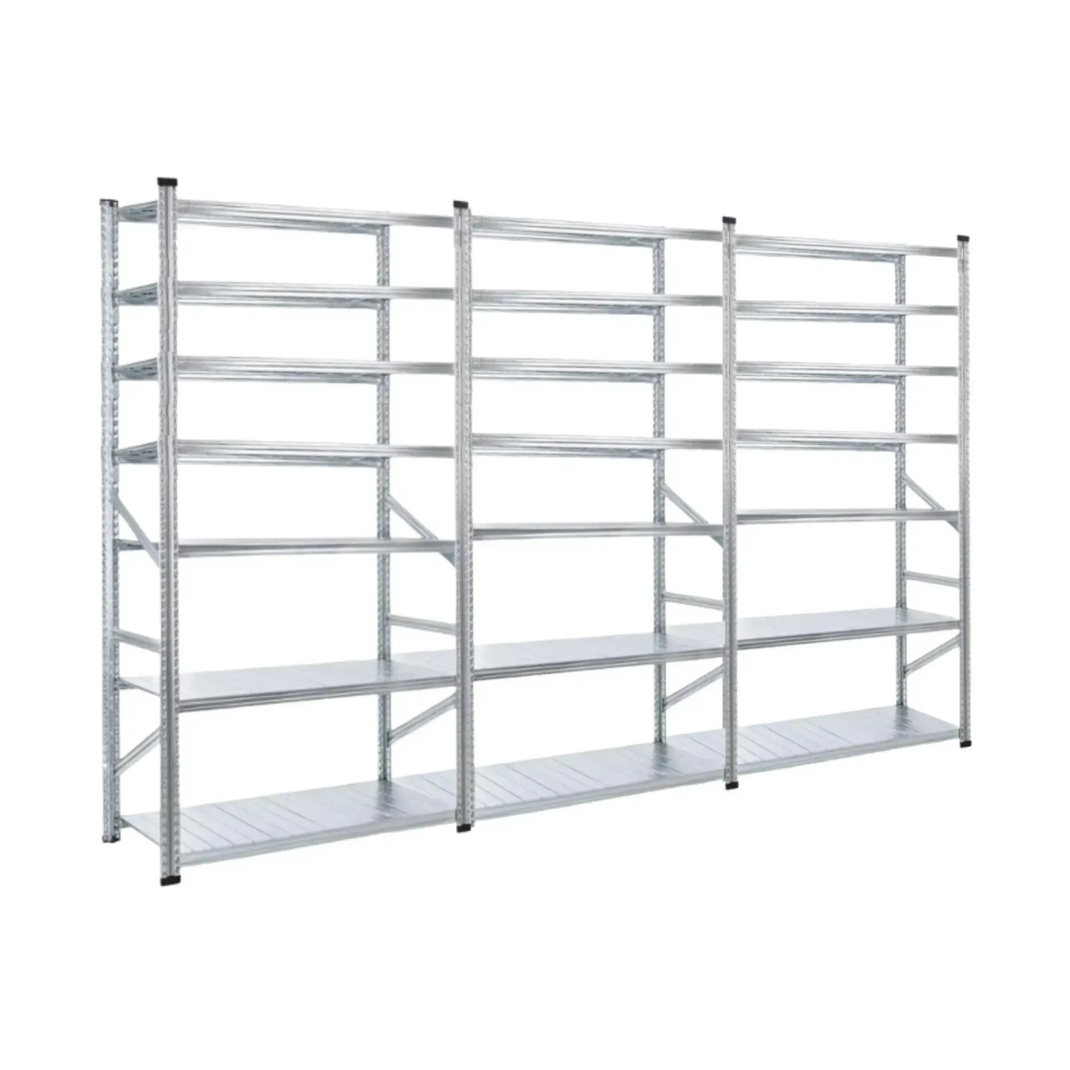 PROREGAL Fachbodenregal Proximo Stecksystem 250 x 270 x 32 cm 7 Ebenen Beidseitig Verzinkt