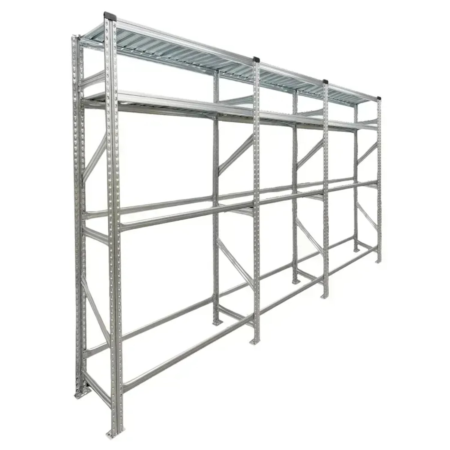 PROREGAL Reifenregal Proximo 200 x 270 x 40 cm bis zu 24 Reifen auf 2 Ebenen + 2 Ablagen Verzinkt