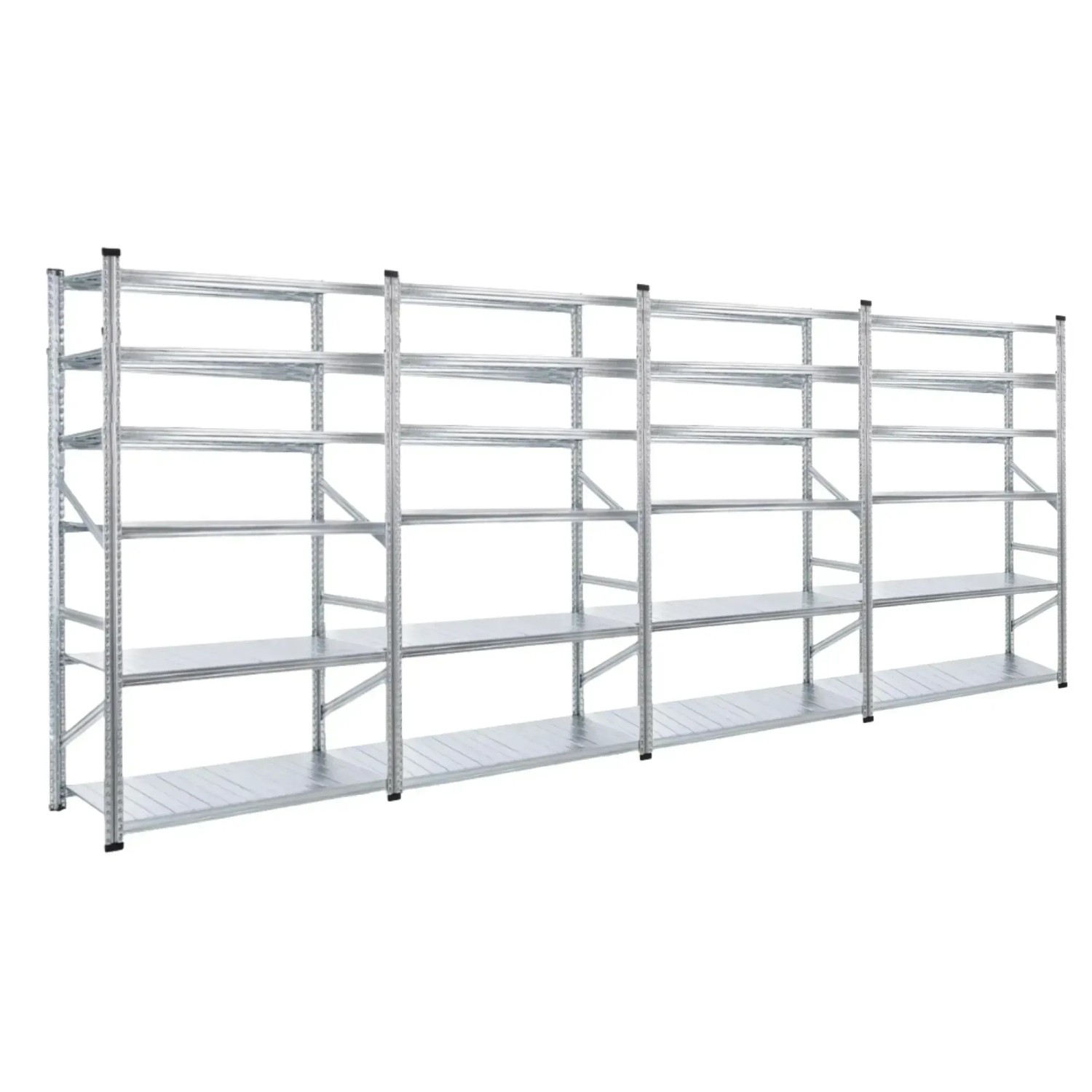 PROREGAL Fachbodenregal Proximo Stecksystem 210 x 480 x 40 cm 6 Ebenen Beidseitig Verzinkt
