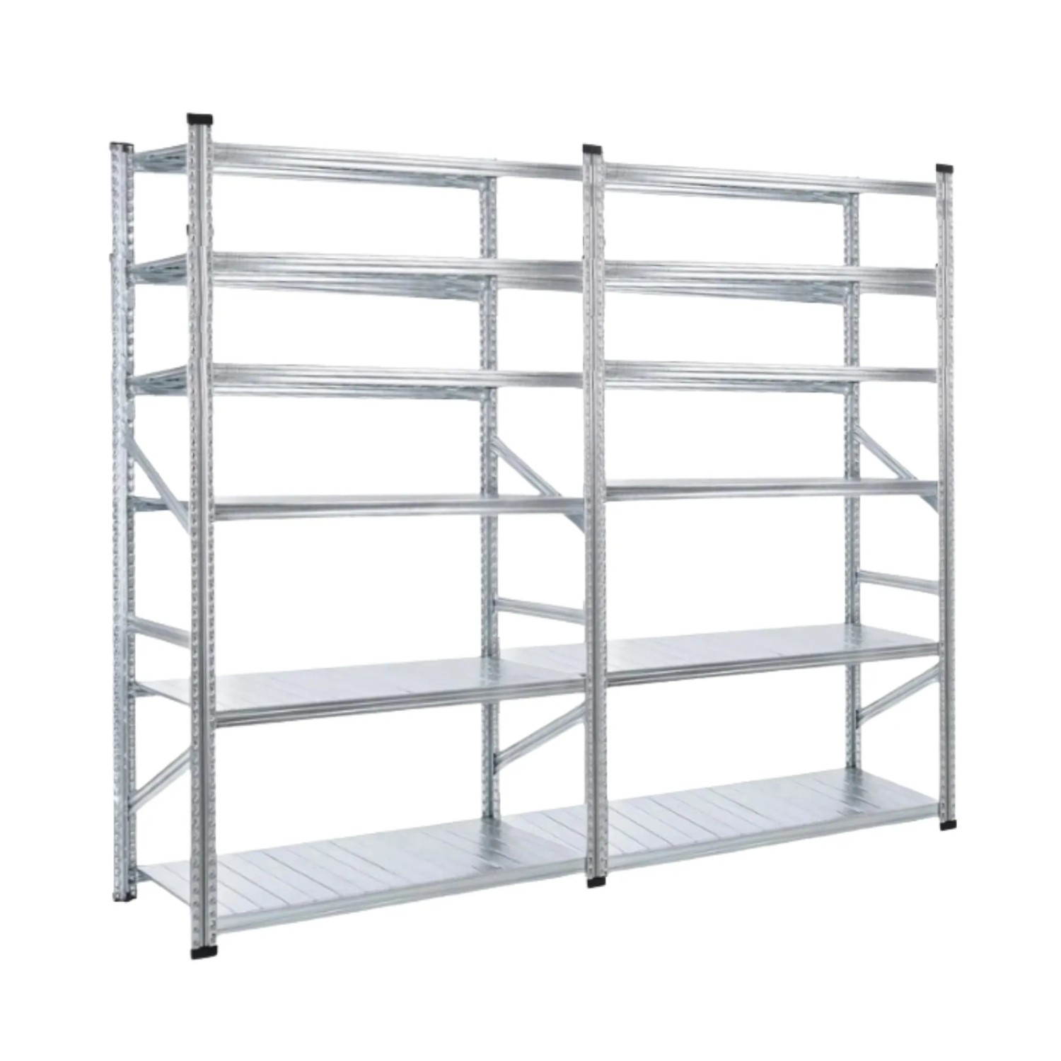 PROREGAL Fachbodenregal Proximo Stecksystem 210 x 180 x 50 cm 6 Ebenen Beidseitig Verzinkt