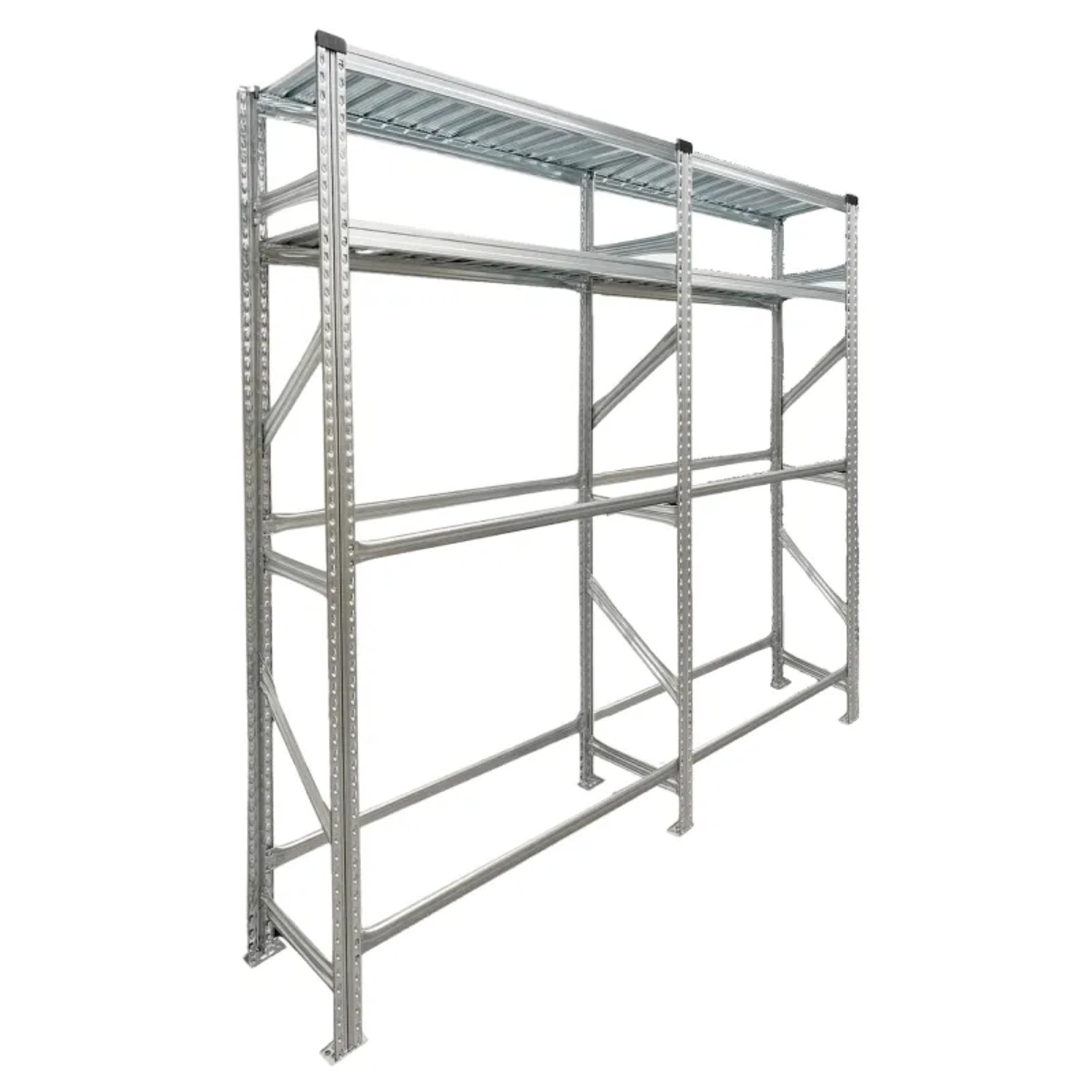 PROREGAL Reifenregal Proximo 200 x 180 x 40 cm bis zu 16 Reifen auf 2 Ebenen + 2 Ablagen Verzinkt