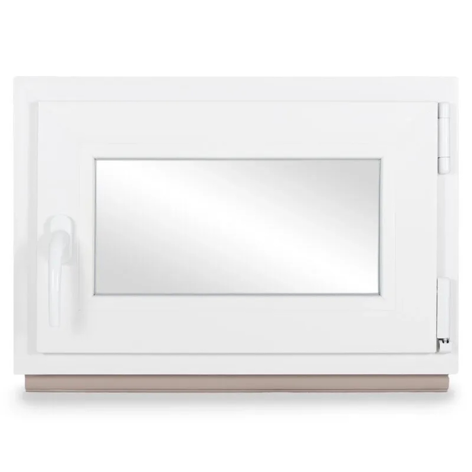 Neruli Kellerfenster Kunststoff Weiß Dreh-Kipp 120x55 cm BxH DIN Rechts 2 -Fach Glas Dichtung Grau