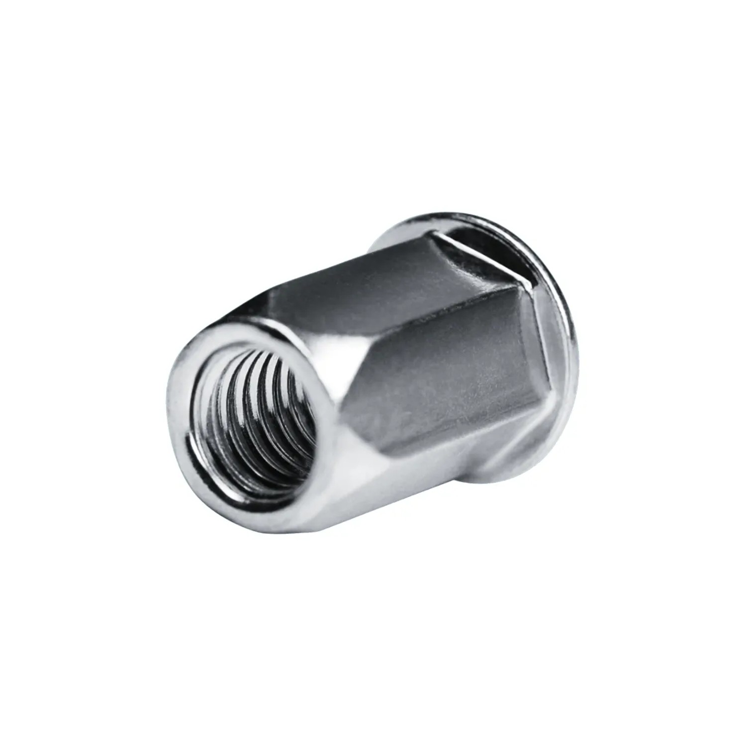 GOEBEL 250 Blindnietmuttern Nietmuttern M6 Stahl Verzinkt 9,0 x 15,5 mm Flachkopf Offen Muttern Setzmutter Go-Nut