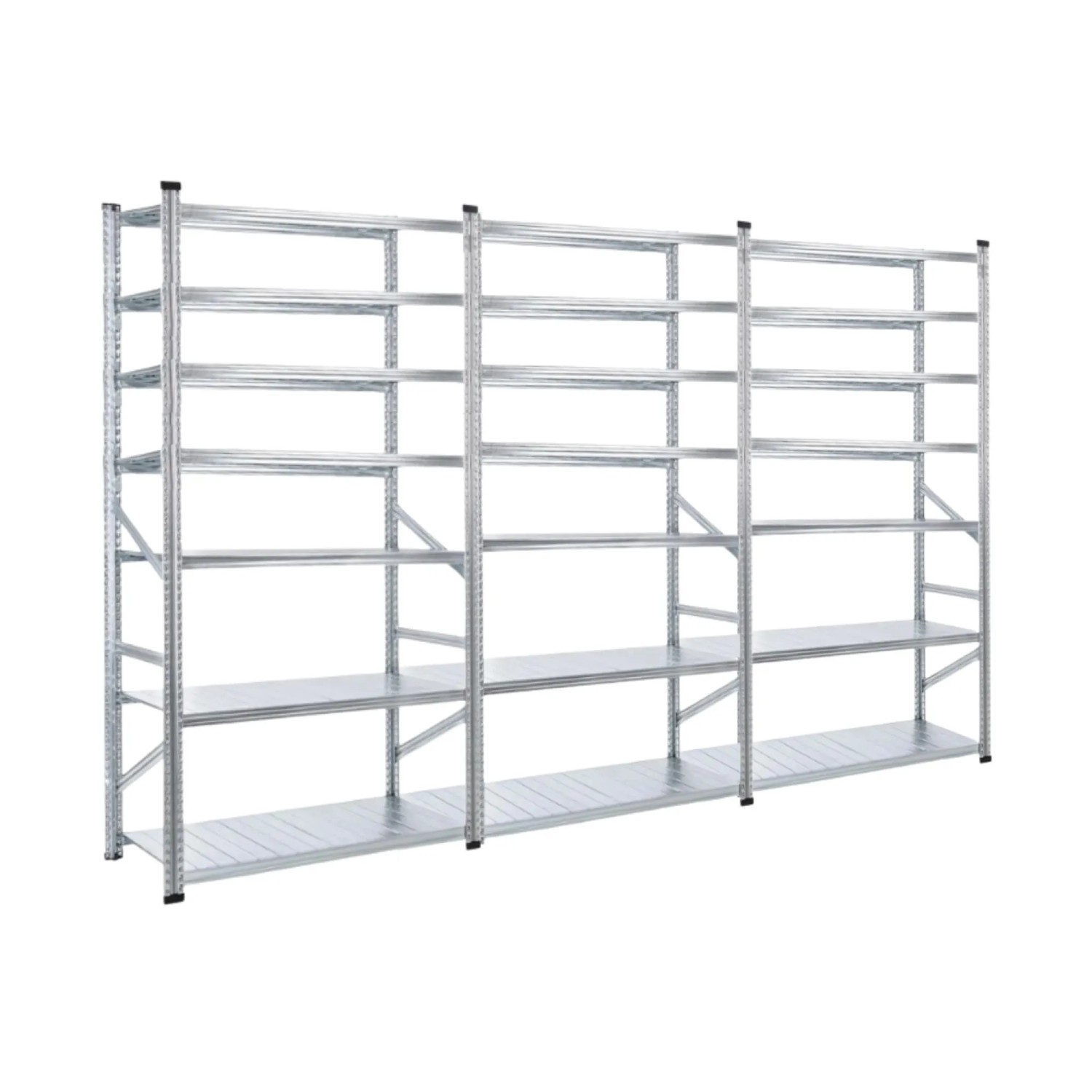 PROREGAL Fachbodenregal Proximo Stecksystem 250 x 360 x 32 cm 7 Ebenen Beidseitig Verzinkt