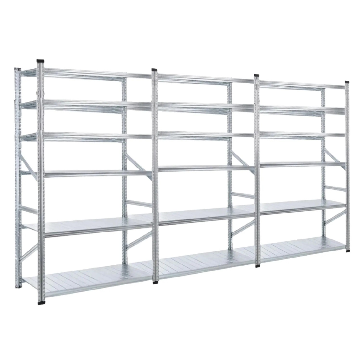PROREGAL Fachbodenregal Proximo Stecksystem 210 x 360 x 32 cm 6 Ebenen Beidseitig Verzinkt