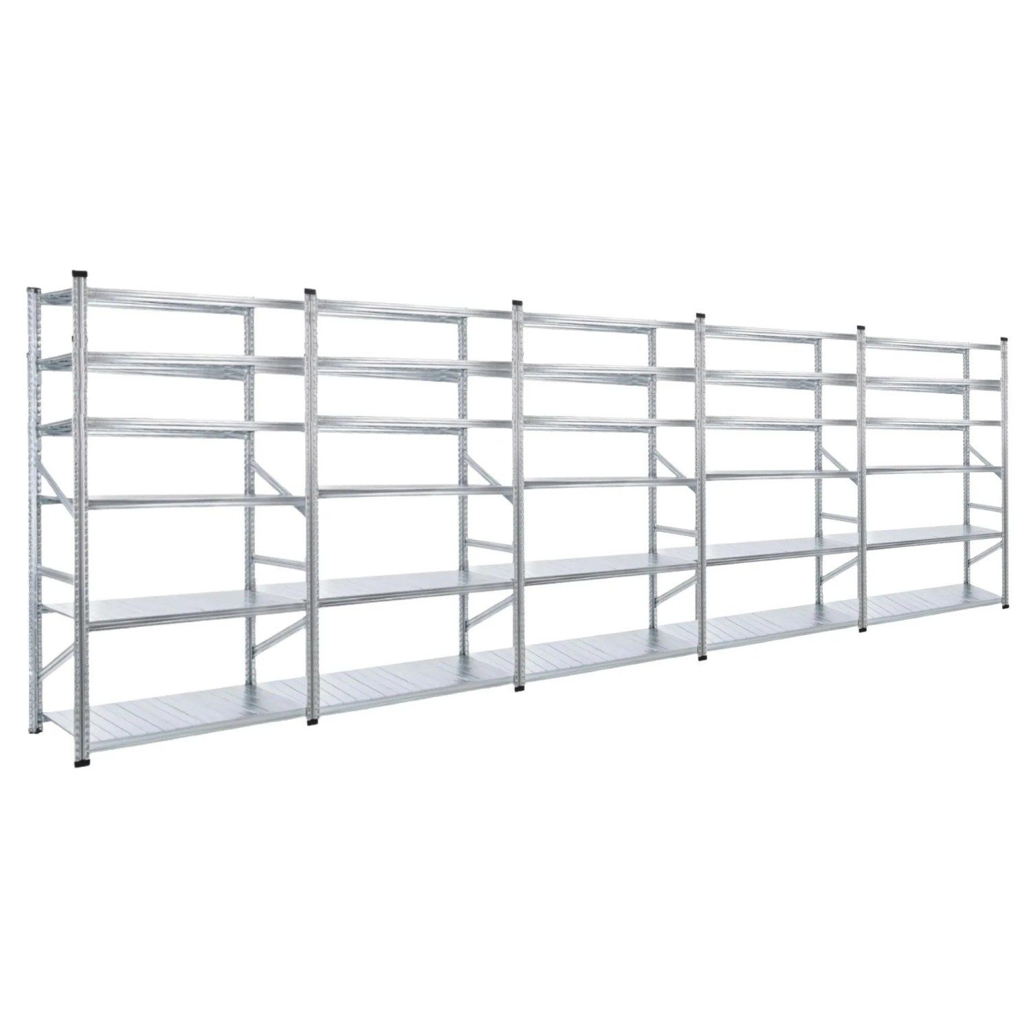 PROREGAL Fachbodenregal Proximo Stecksystem 210 x 600 x 32 cm 6 Ebenen Beidseitig Verzinkt