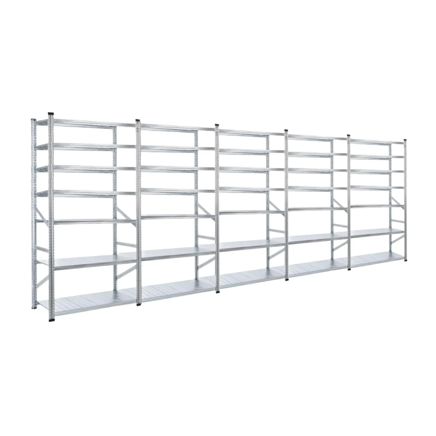 PROREGAL Fachbodenregal Proximo Stecksystem 250 x 600 x 40 cm 7 Ebenen Beidseitig Verzinkt