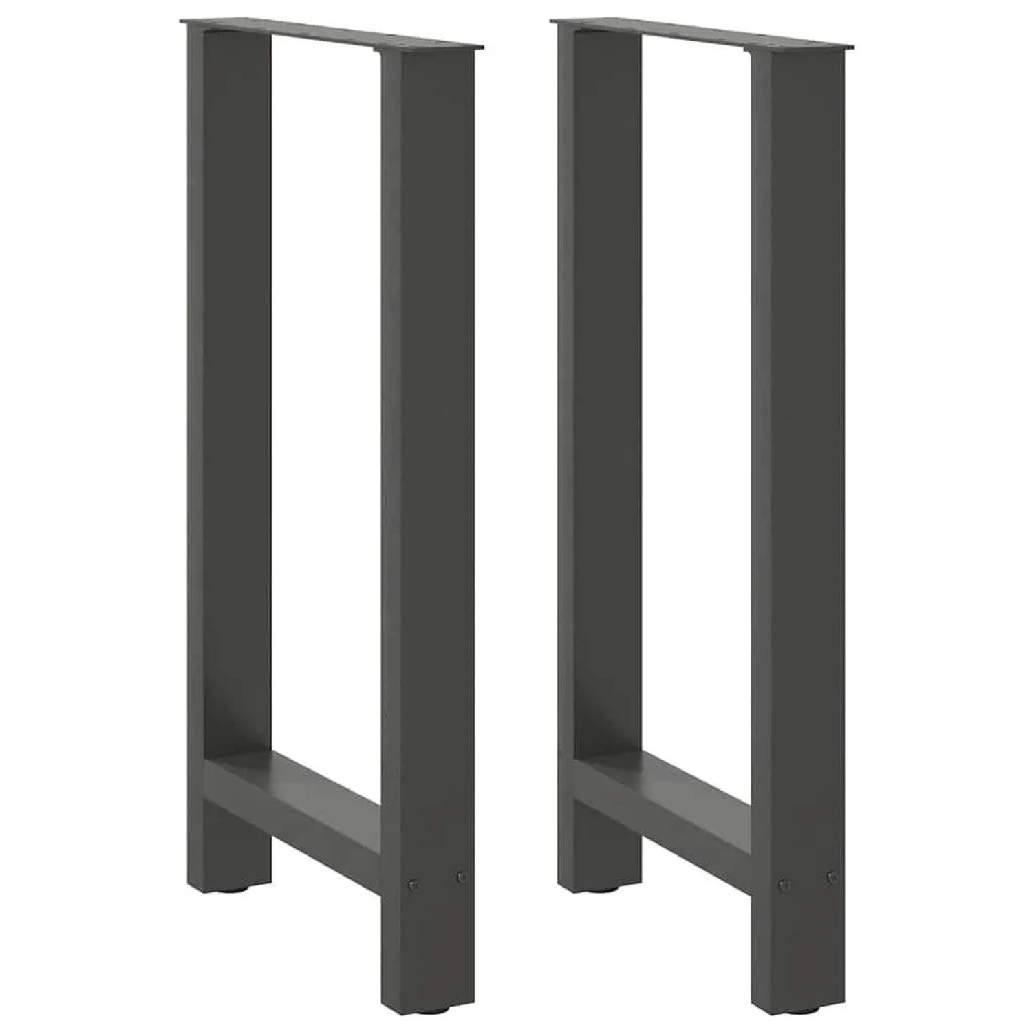 vidaXL Bartischbeine Anthrazit 2 Stk 50x90-91 cm Stahl 4013330