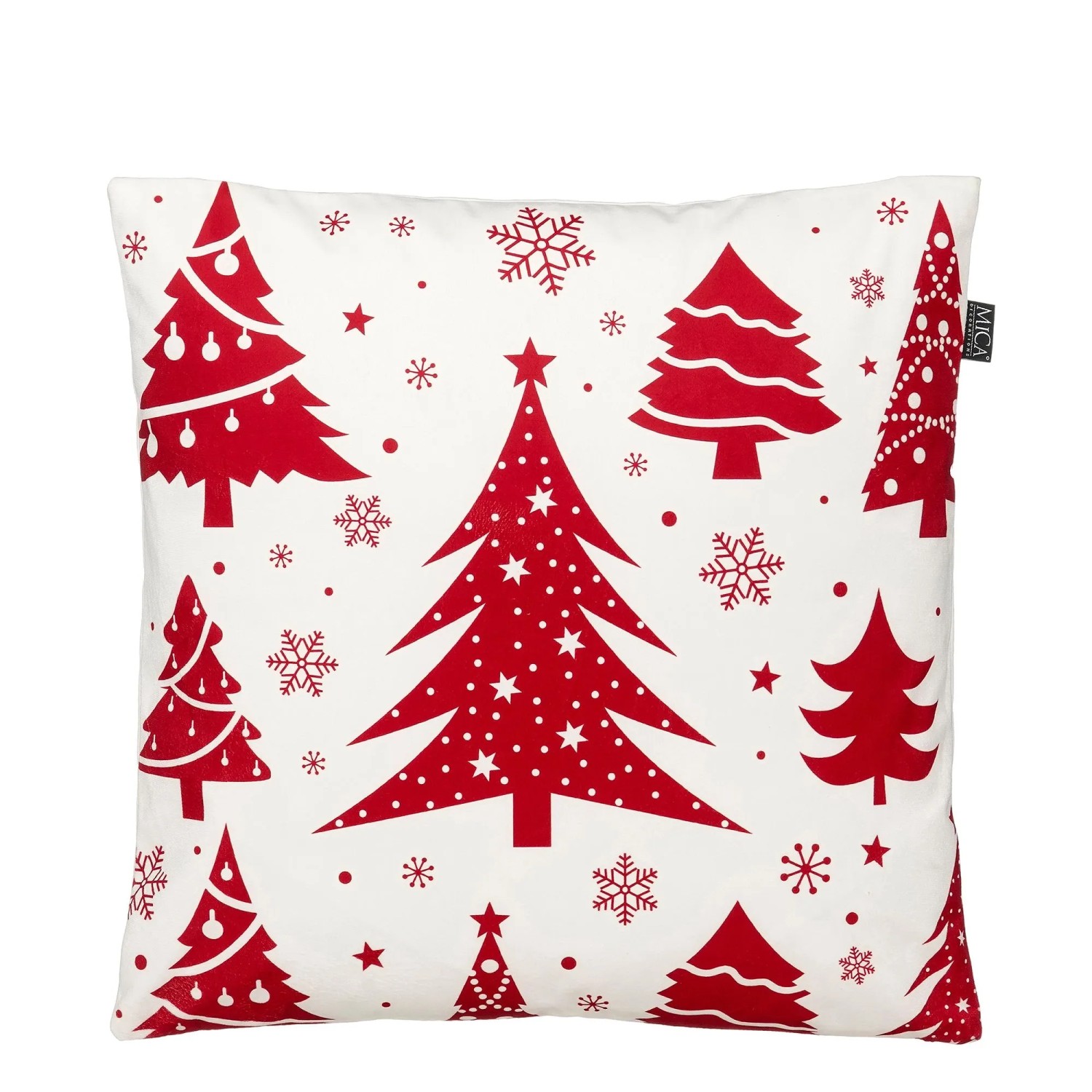 Mica Decorations Kissen Weihnachtsbaum 45 cm x 45 cm x 16 cm Weiß
