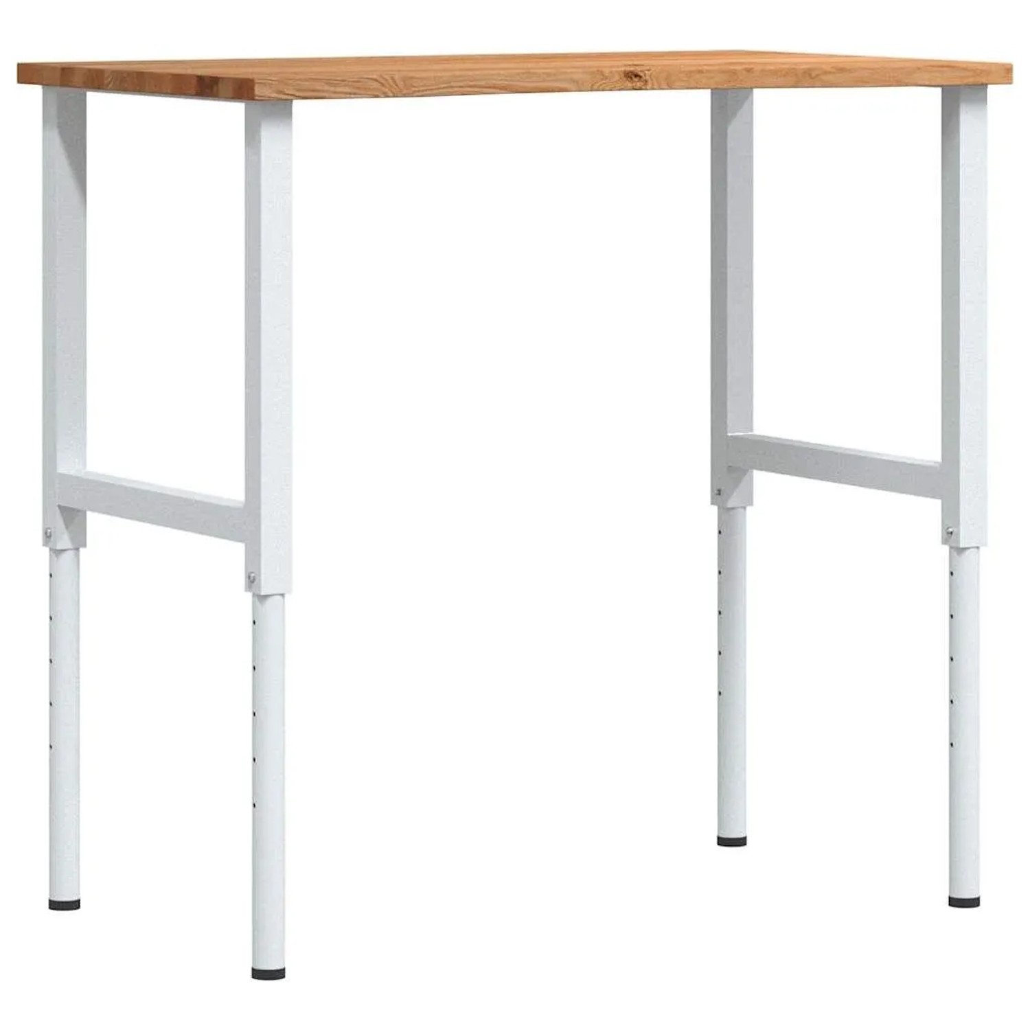vidaXL Werkbank Hellbraun 100x60x71,5-98 cm Massivholz Eiche 3309719