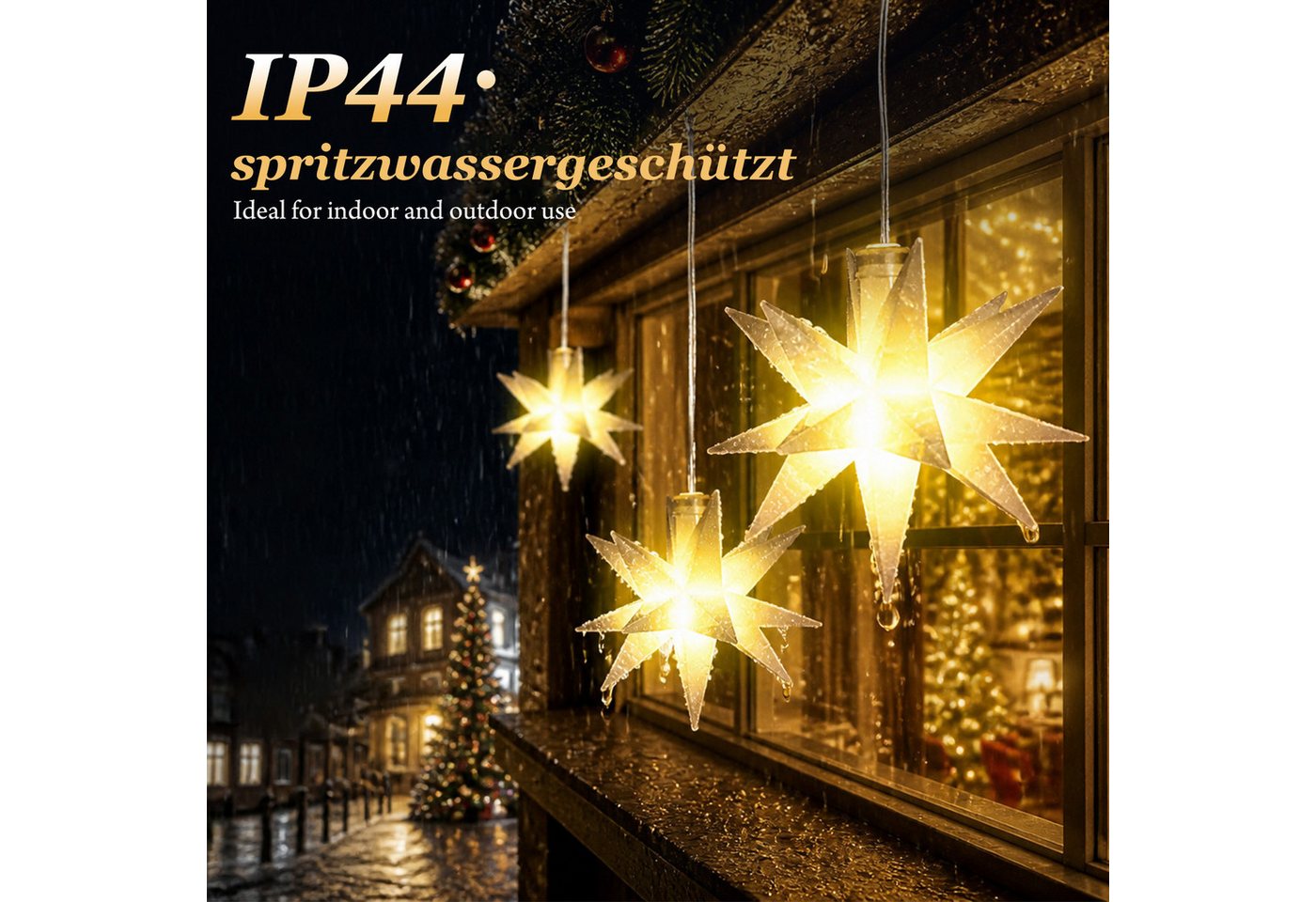SALCAR 3er Set LED Weihnachtsstern Bild 5