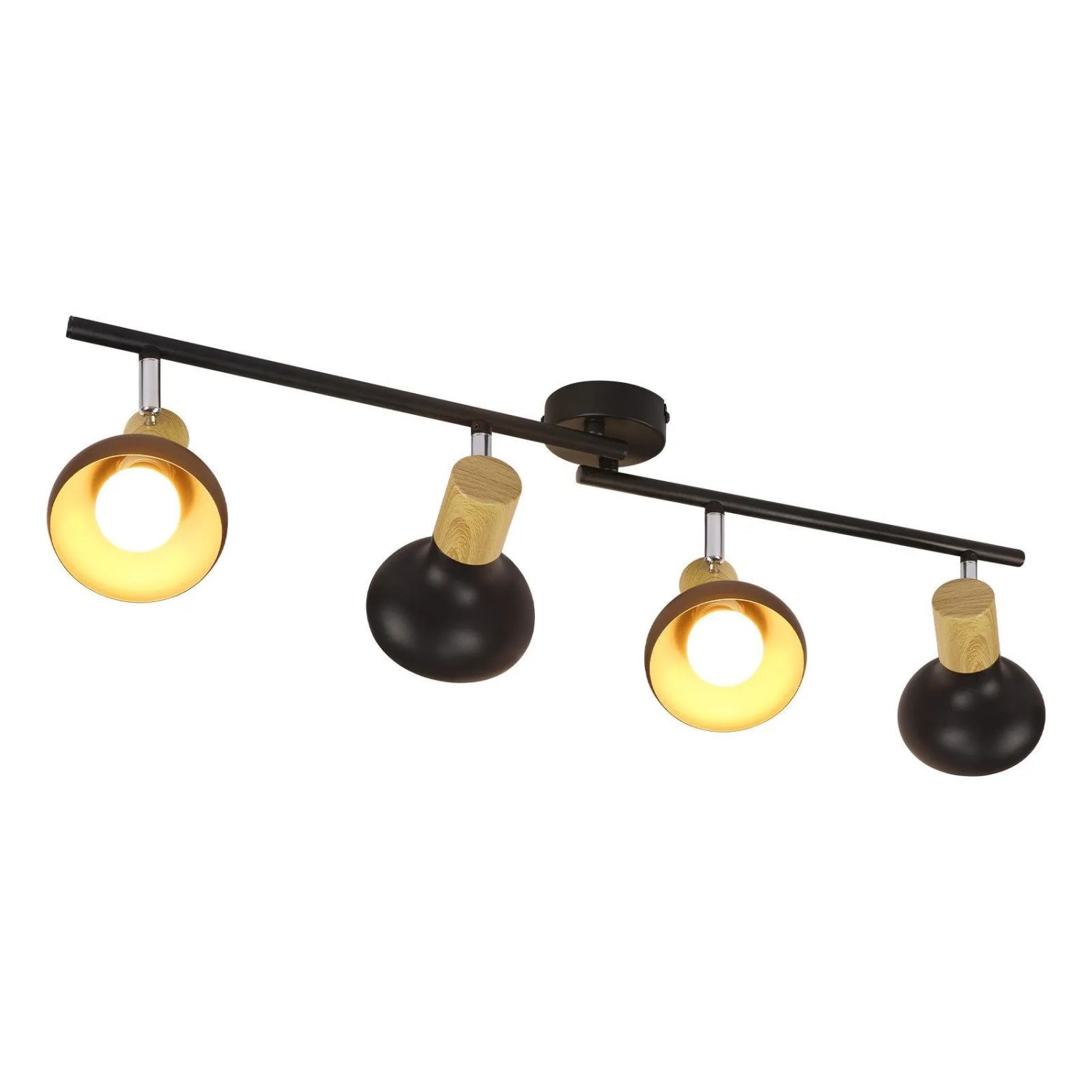 NETTLIFE Deckenstrahler aus Eisen L70cm Schwarz