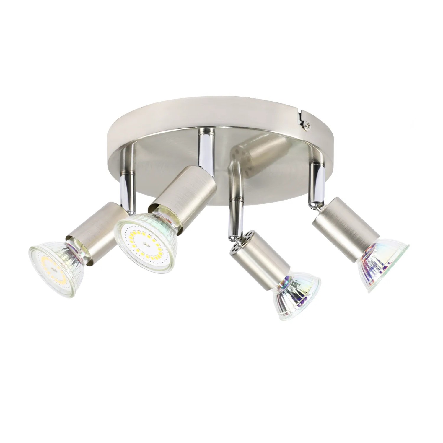 NETTLIFE Deckenstrahler aus Metall 4xGU10 Silber NETTLIFE Deckenstrahler aus Metall L18cm Silber