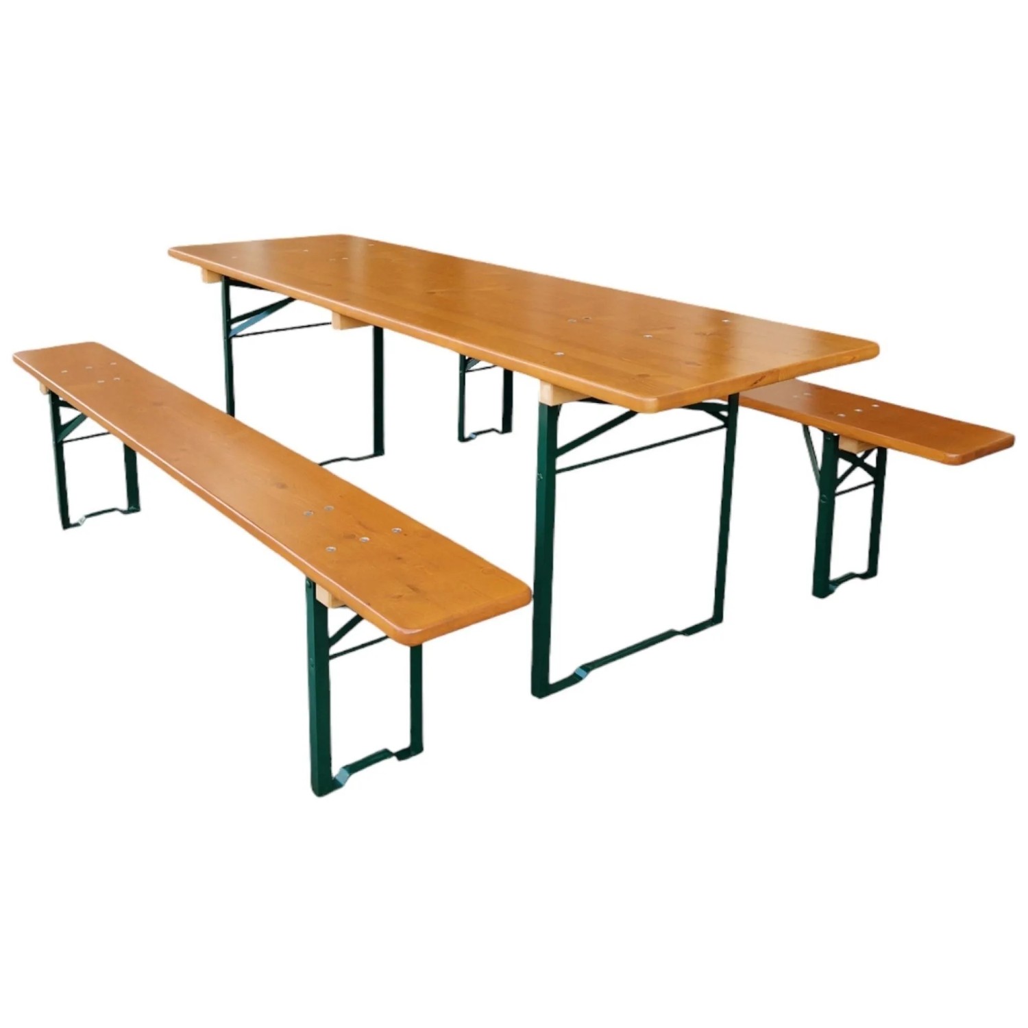 CHEFGASTRO Bierzeltgarnitur ALPENFEST PRO Made In Germany Premium Qualität HxBxT 77x220x70cm Fein Sortiertem Fichtenholz Wetterfest & UV-beständig