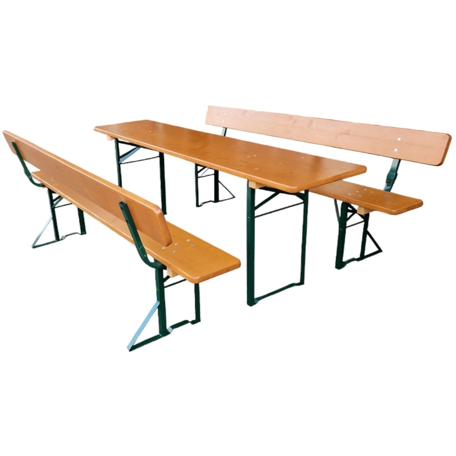 CHEFGASTRO Bierzeltgarnitur ALPENFEST PRO Made In Germany Premium QualitätMit Rückenlehne HxBxT 77x220x50cm Fichtenholz Wetterfest & UV-beständig