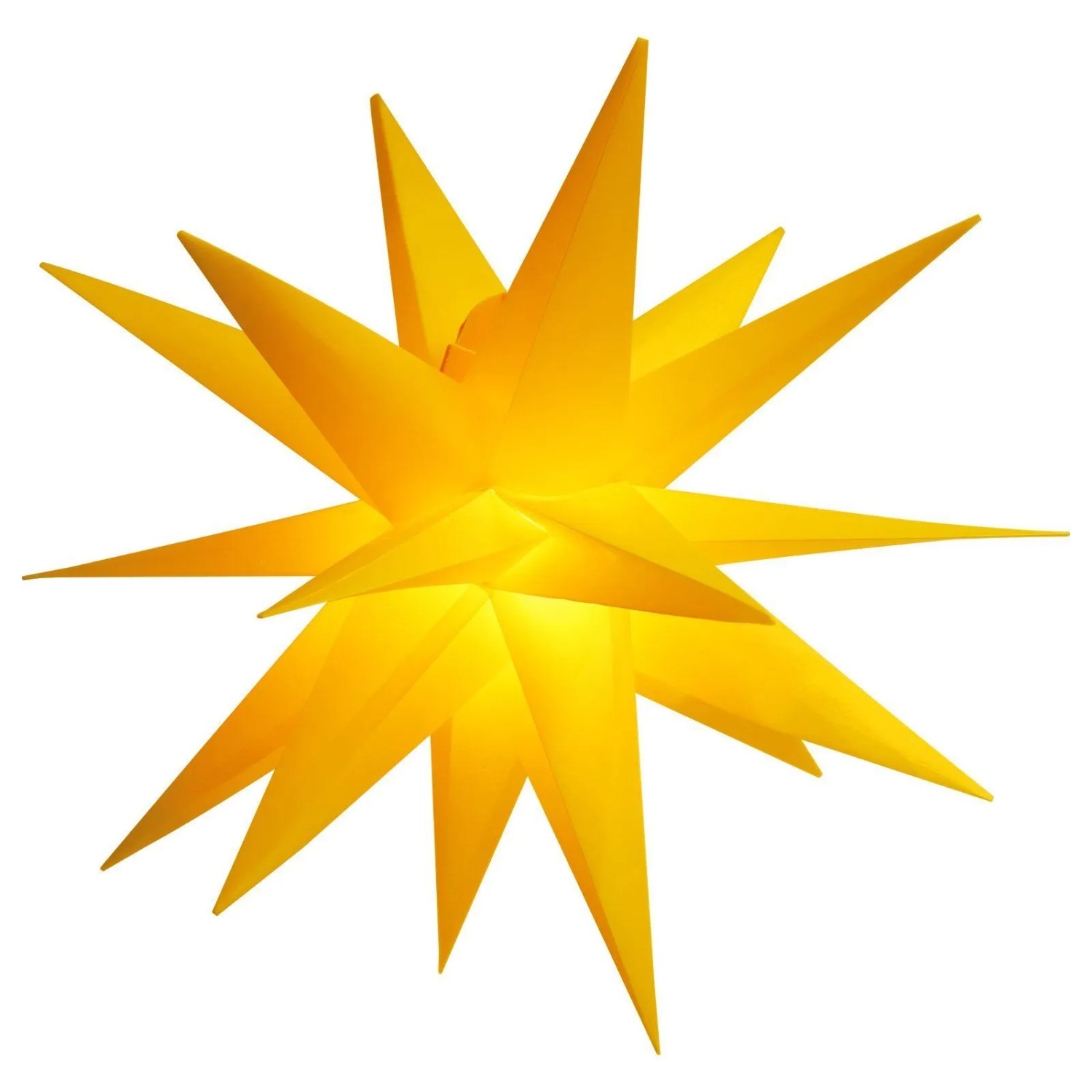 Salcar LED Dekolicht 3D Papierstern Beleuchtet LED Stern Weihnachtsdeko 60cm Gelb