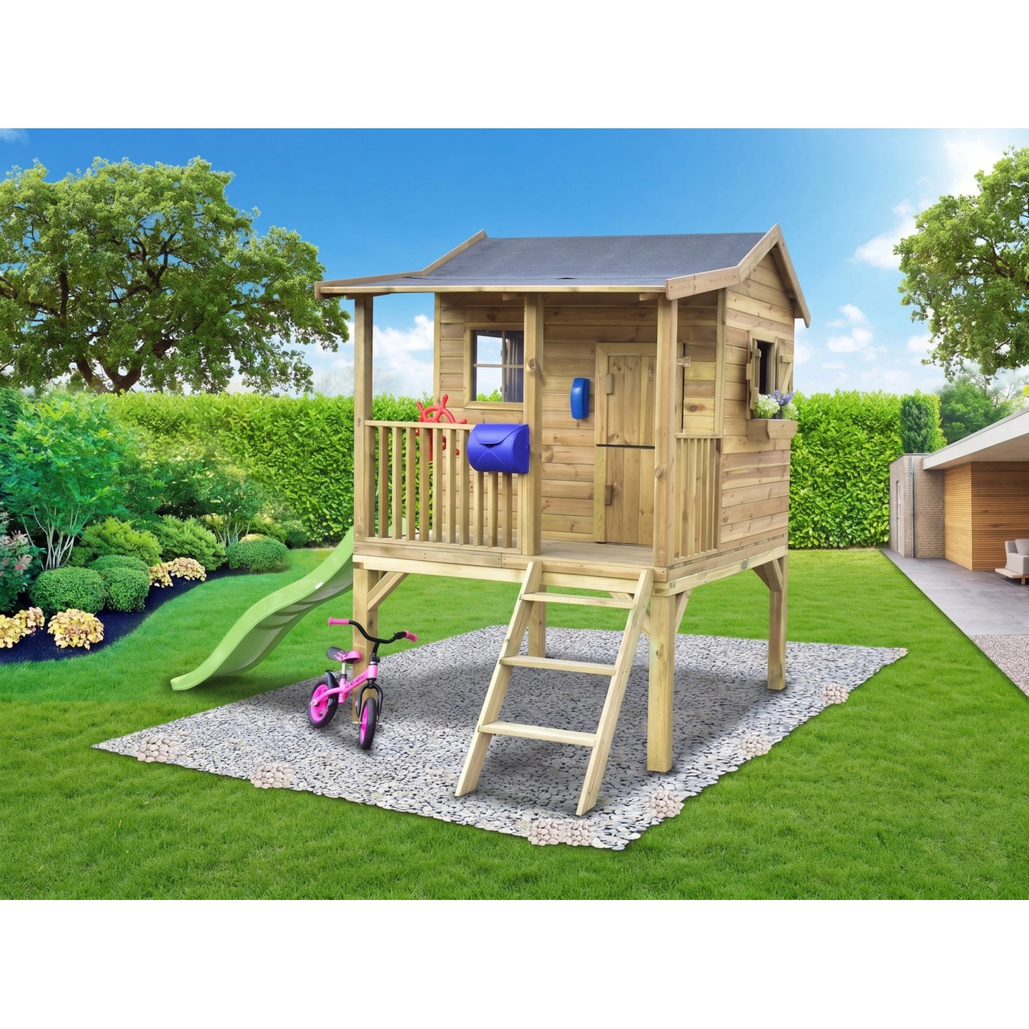 Prestige Garden Stelzenhaus Saloon XL KDI Rutsche
