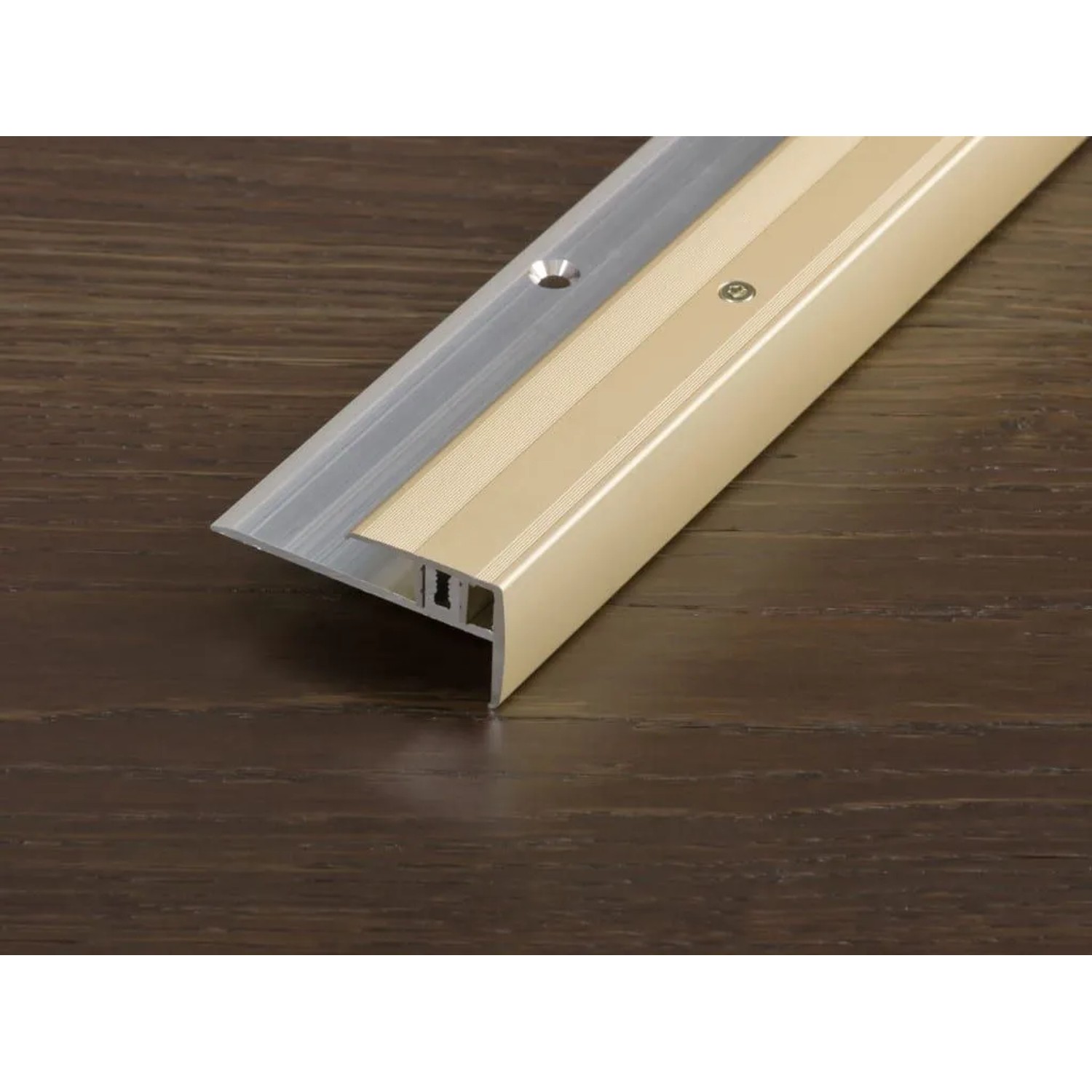 Proline Treppenkantenprofil Prostep Aluminium Eloxiert Champagne 5 cm Breit 100 cm Lang Inhalt 1