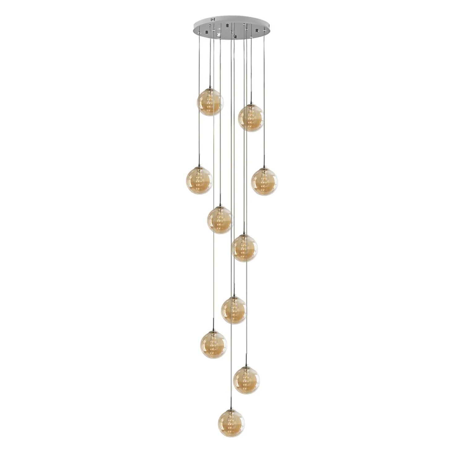 NETTLIFE Pendelleuchte aus L200cm Braun