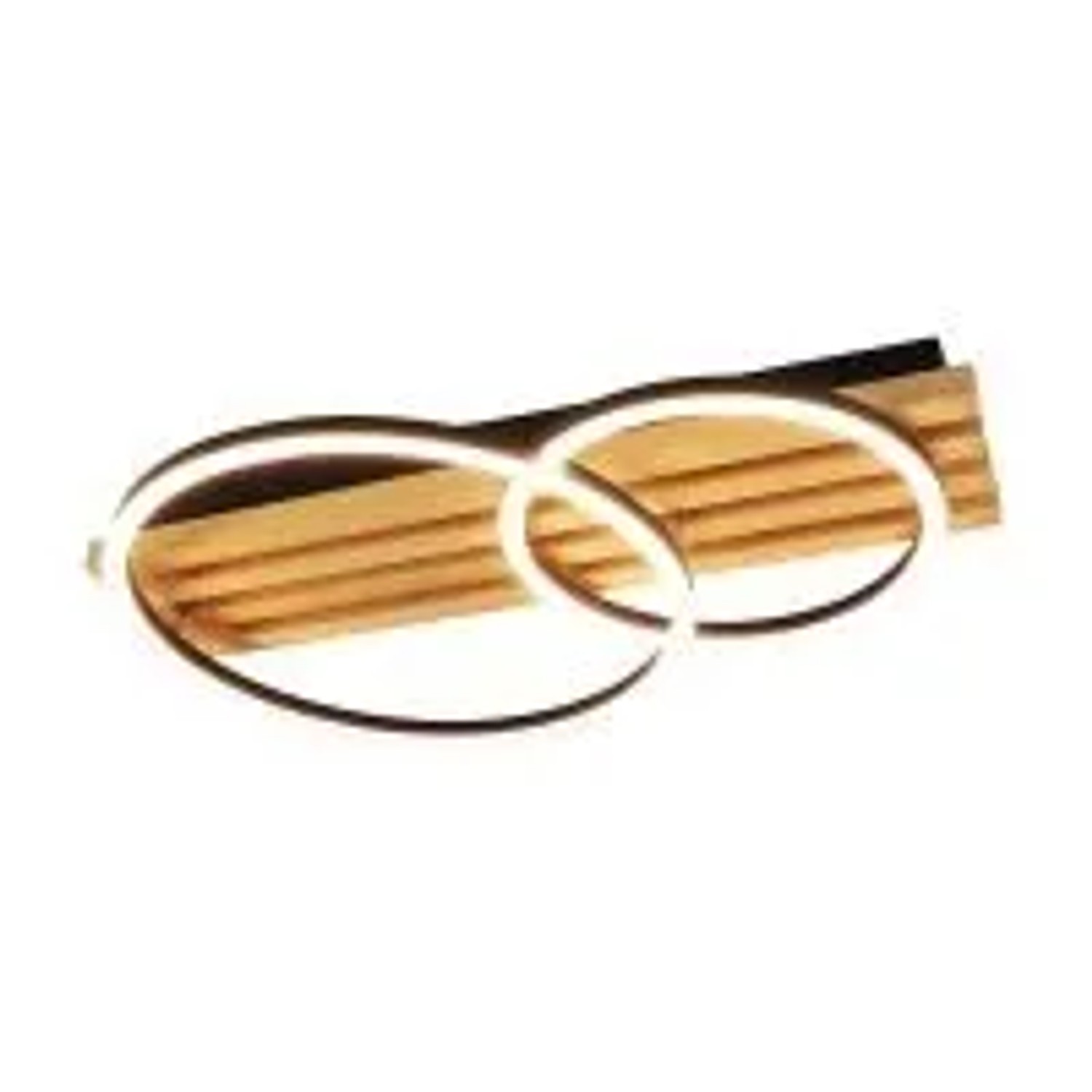 NETTLIFE LED Deckenleuchte aus Holz L55cm Silber