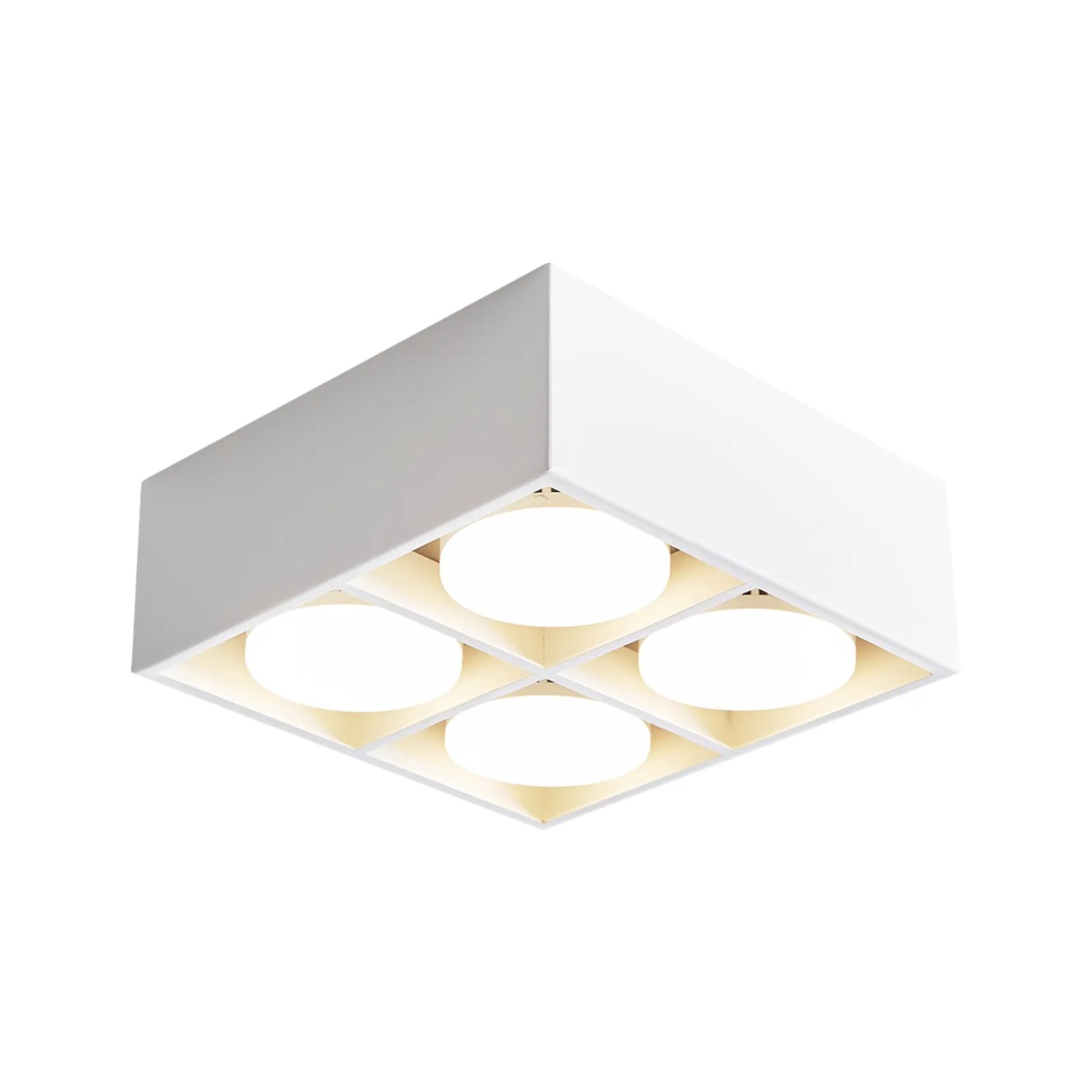 NETTLIFE LED Deckenstrahler aus Metall L20cm Weiß 4 Flammig