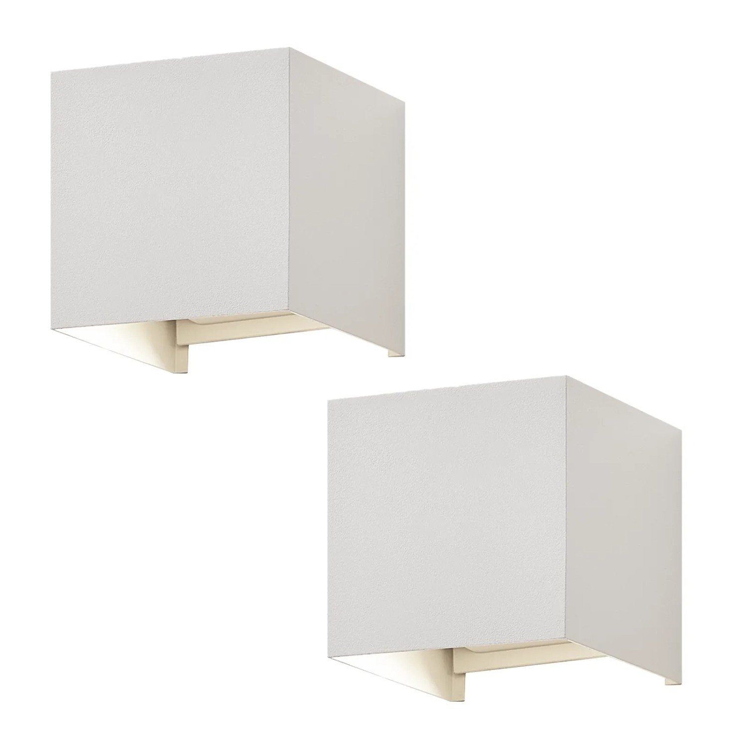NETTLIFE LED Deckenleuchte aus Metall L10cm Weiß 3000K Modell BD LED 2ER B