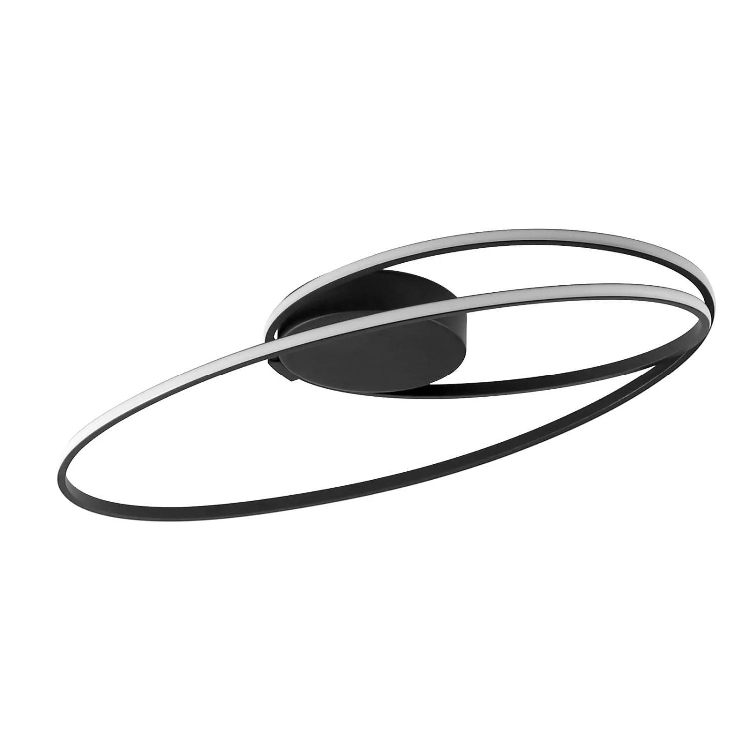 NETTLIFE LED Deckenleuchte aus Metall L60cm Schwarz 3000K 36W