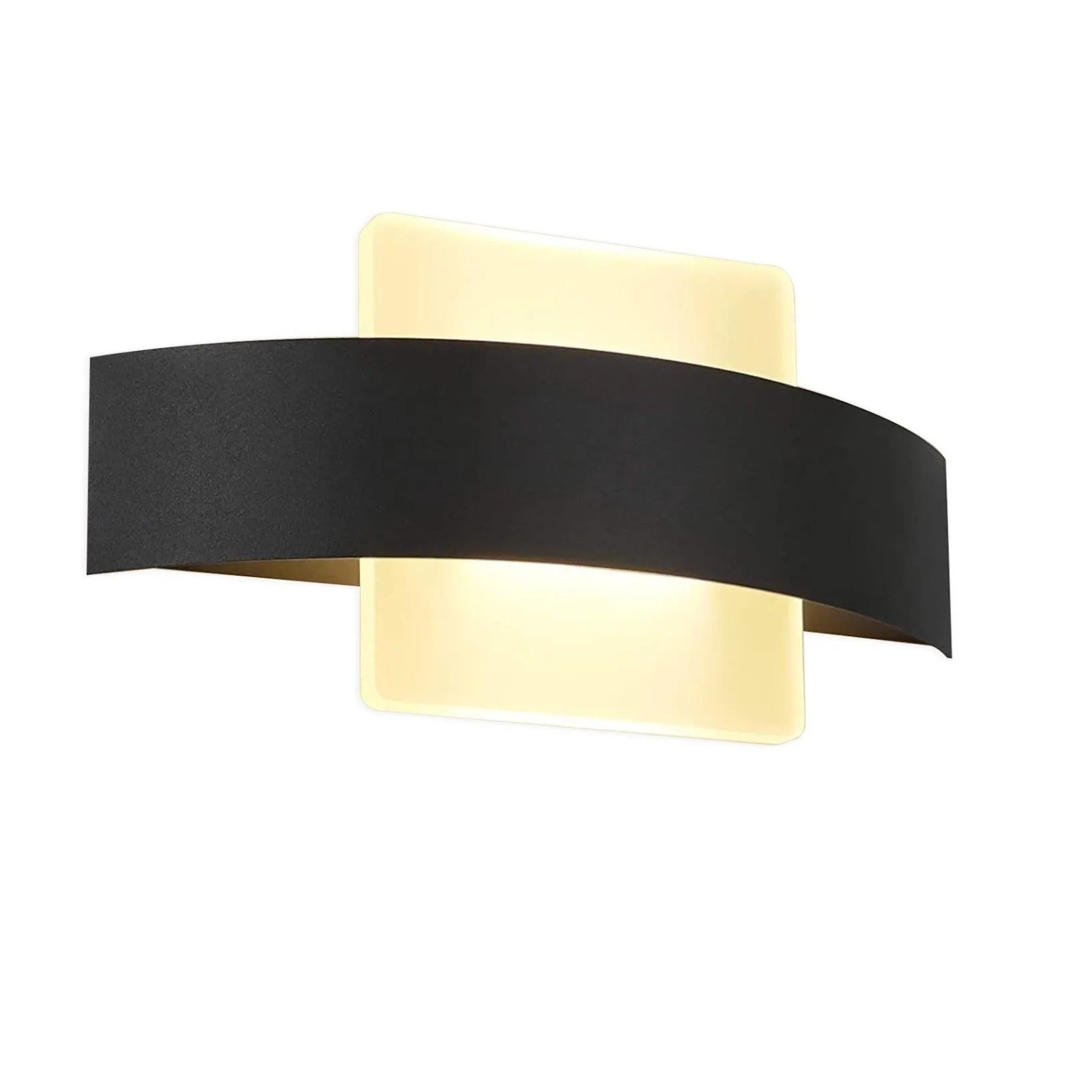 NETTLIFE LED Wandleuchte aus Acryl L24cm Schwarz