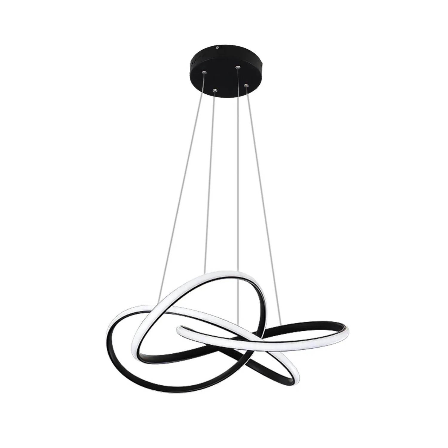 NETTLIFE Pendelleuchte aus Metall L58cm Schwarz