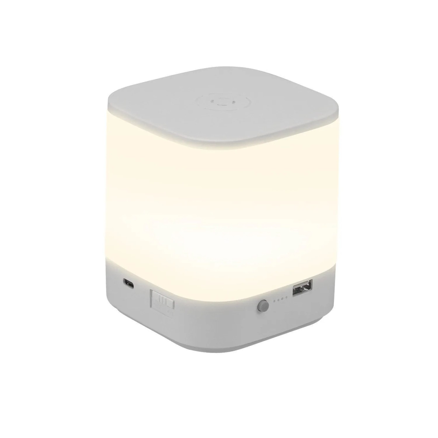 NETTLIFE LED Tischlampe aus Kunststoff L12cm Weiß Modell T10122C3XXFB