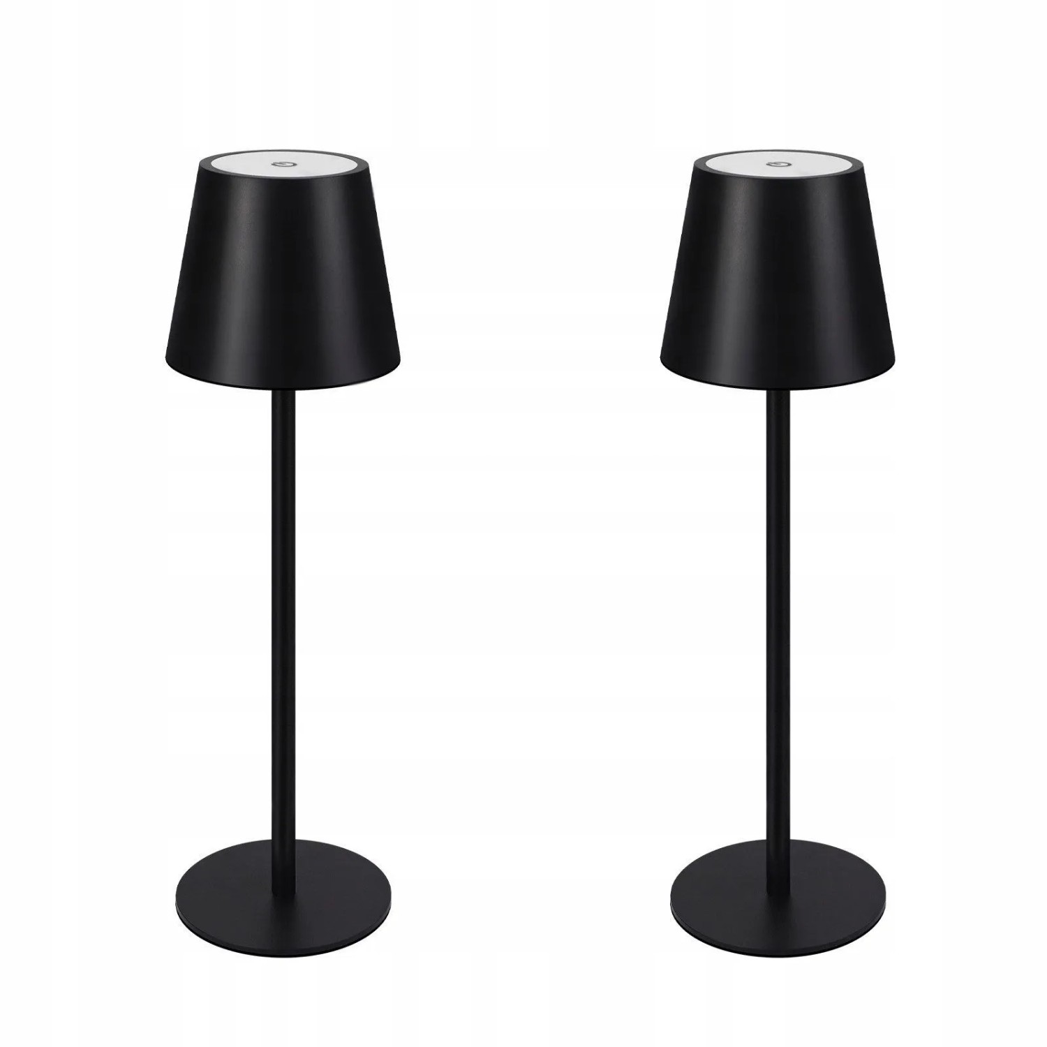 NETTLIFE LED Tischlampe aus Metall L38cm Schwarz 6500K