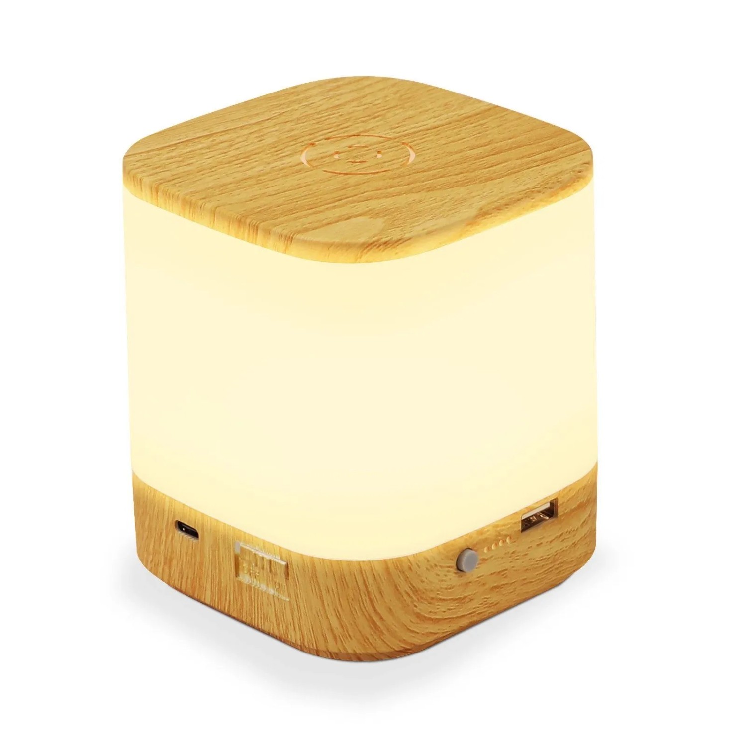 NETTLIFE LED Tischlampe aus Kunststoff L12cm Braun Modell T10122C3XXFM