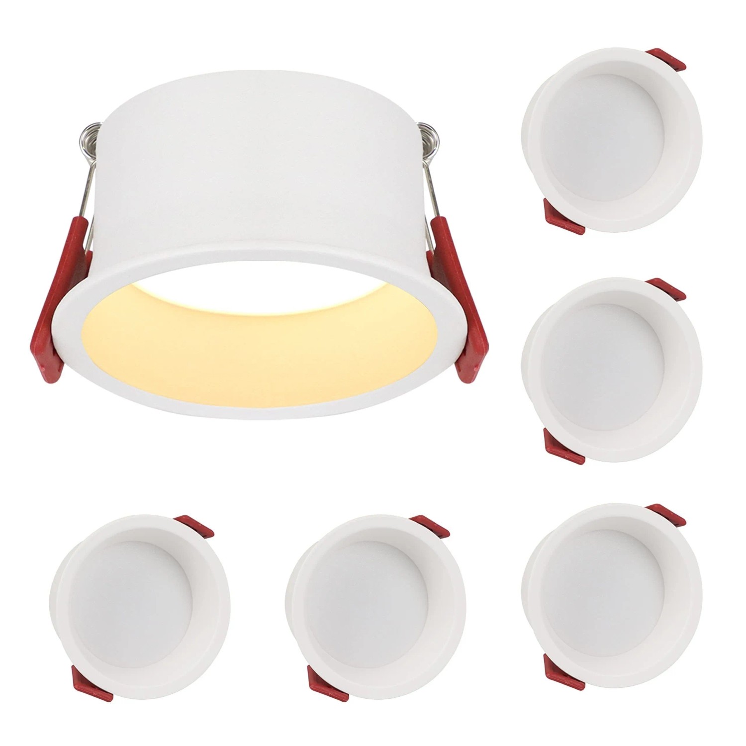 NETTLIFE LED Einbaustrahler aus Metall L8cm Weiß 3000K