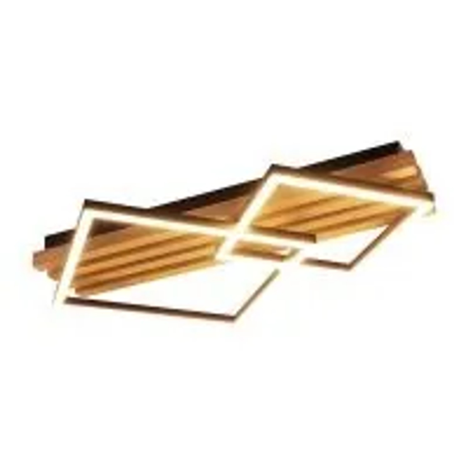 NETTLIFE LED Deckenleuchte aus Holz L8cm Braun