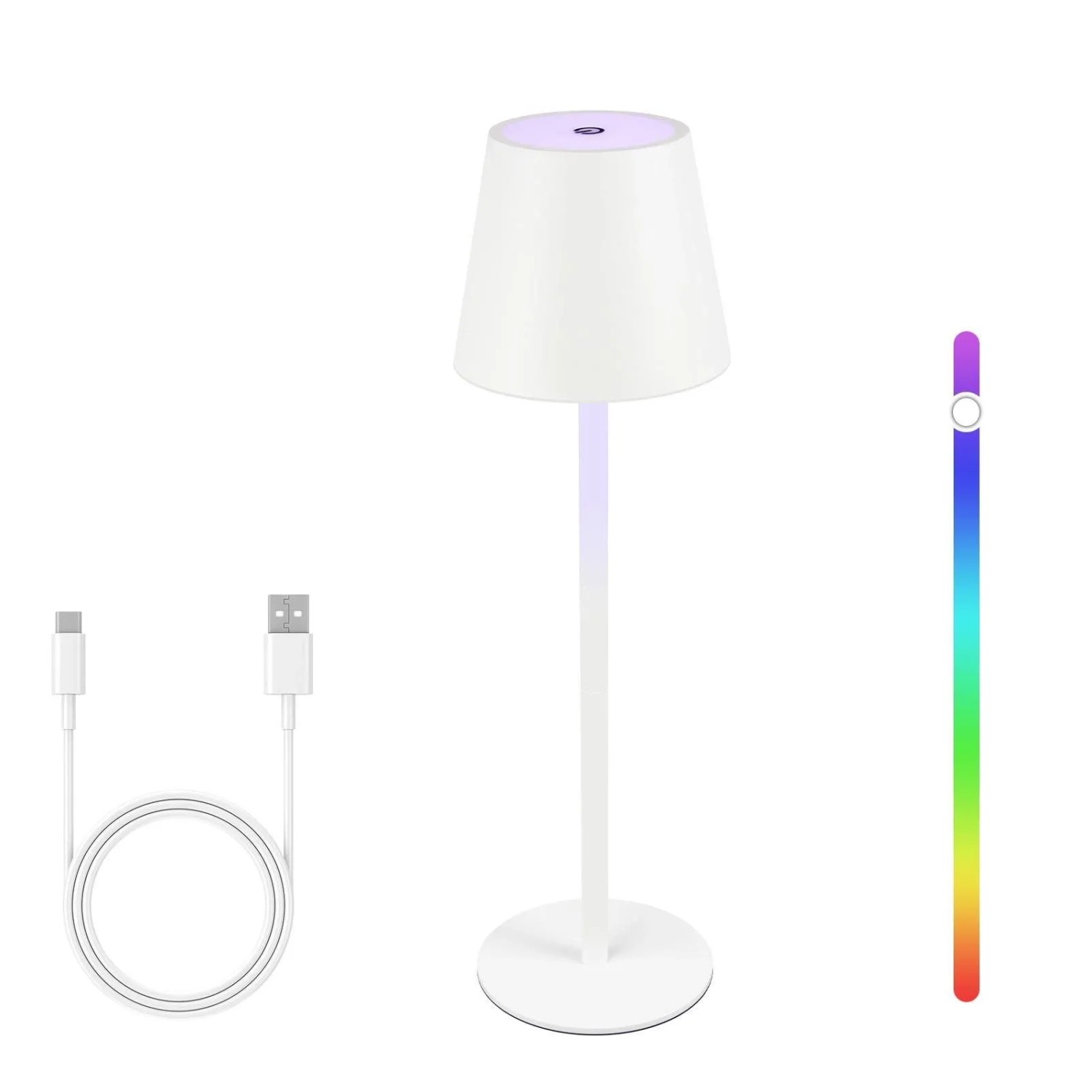 NETTLIFE LED Schreibtischlampe aus Metall L38cm Weiß