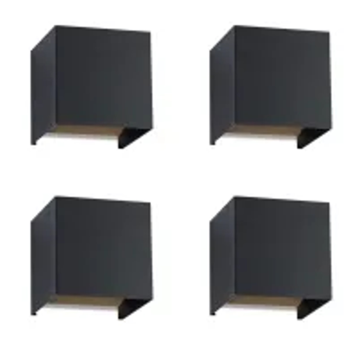 NETTLIFE LED Wandleuchte aus Metall L10cm Schwarz
