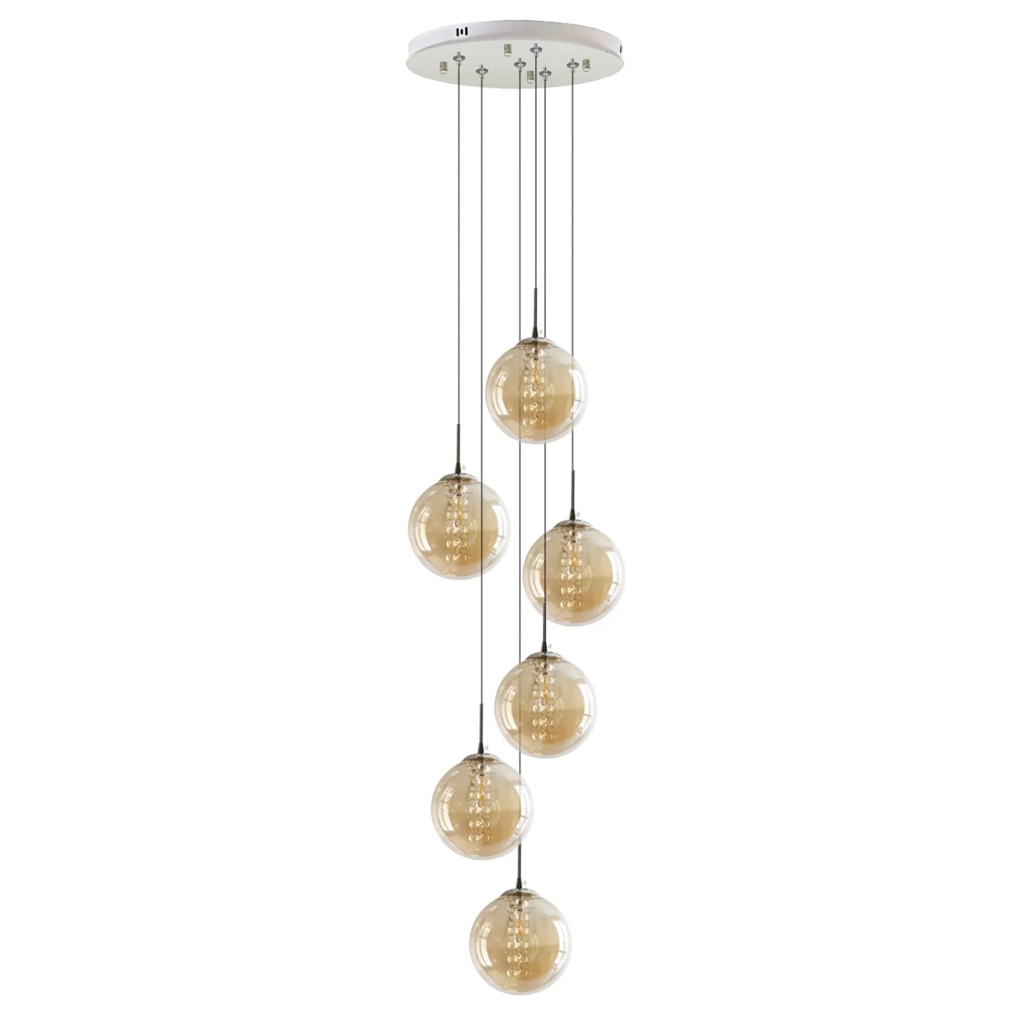 NETTLIFE Pendelleuchte aus L150cm Braun Modern