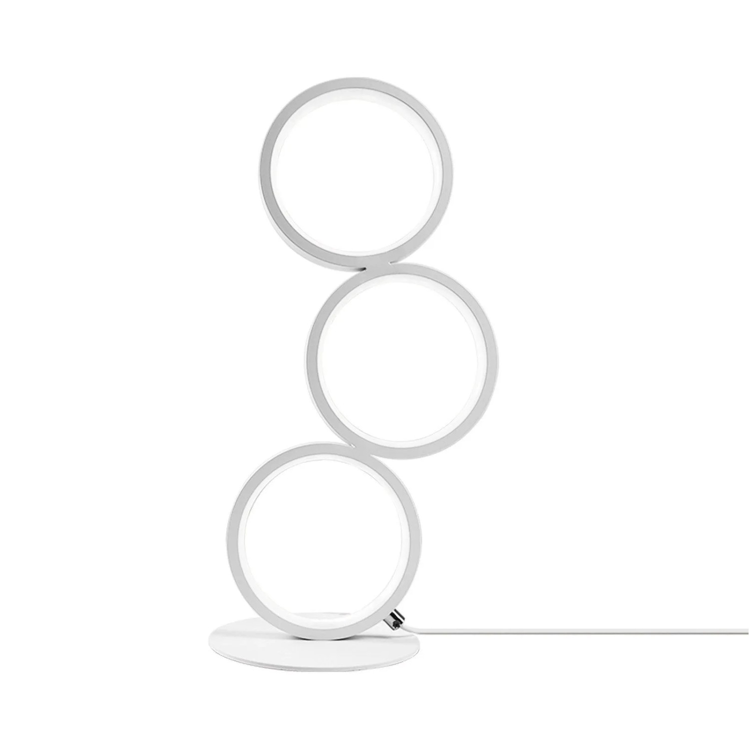 NETTLIFE LED Tischlampe aus Aluminium und Metall L38cm Weiß