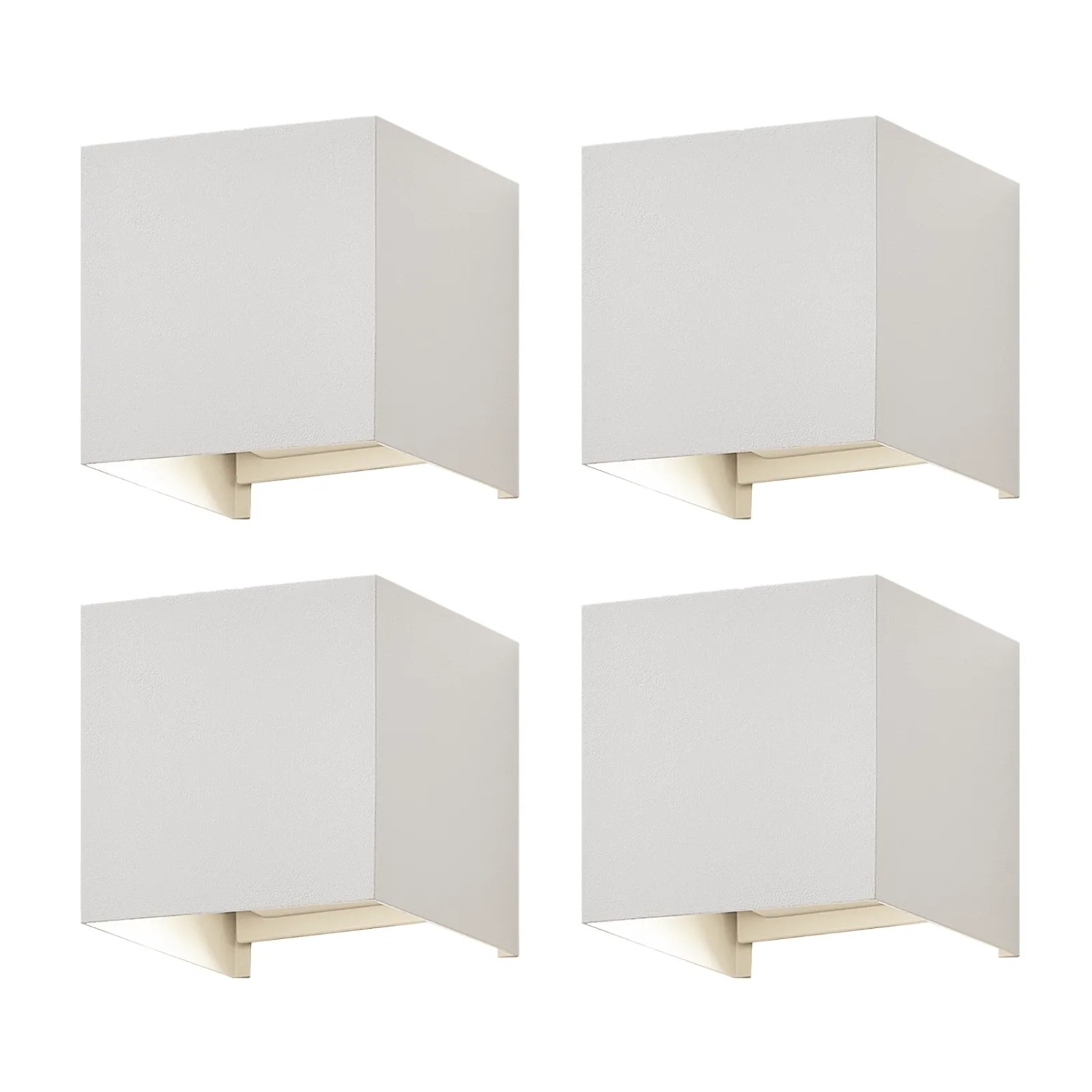 NETTLIFE LED Deckenleuchte aus Metall L10cm Weiß 3000K Modell BD LED 4ER B