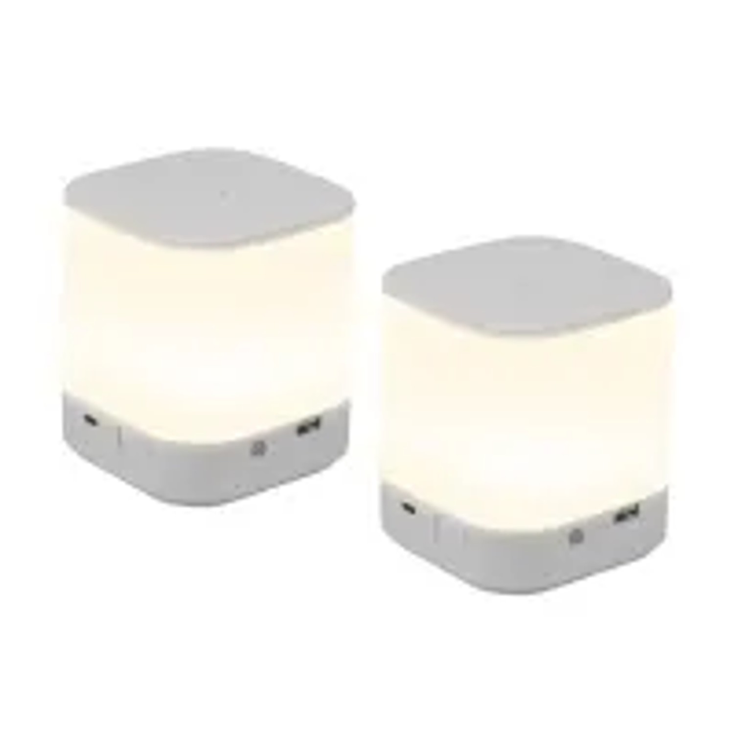 NETTLIFE LED Tischlampe aus Kunststoff L12cm Weiß Modell T10222C3XXFB