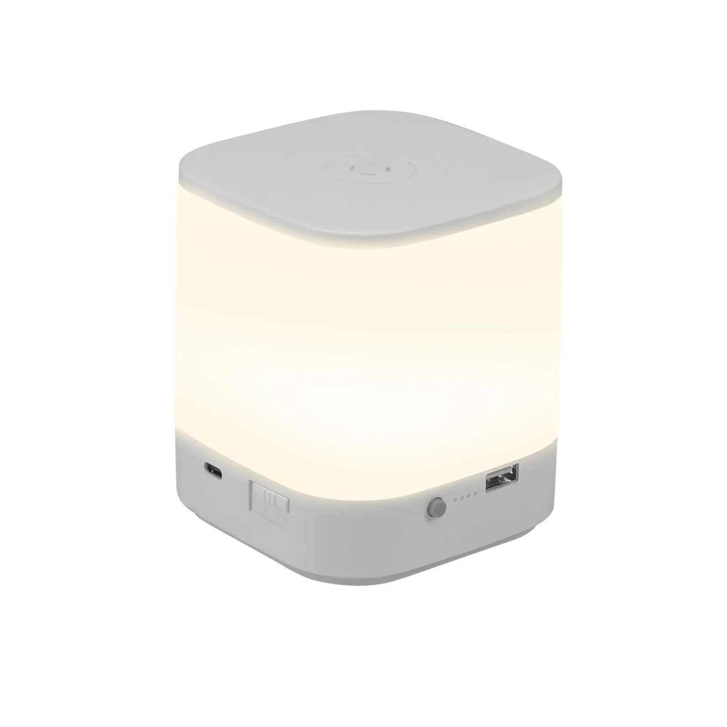 NETTLIFE LED Tischlampe aus Kunststoff L12cm Weiß Modell T20122C3XXFB