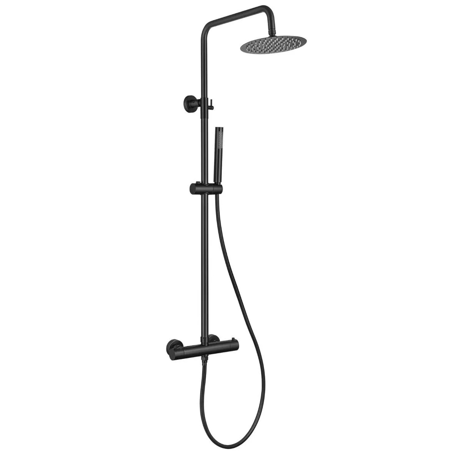 LOMAZOO Regendusche Pandora, Edelstahl, Schwarz