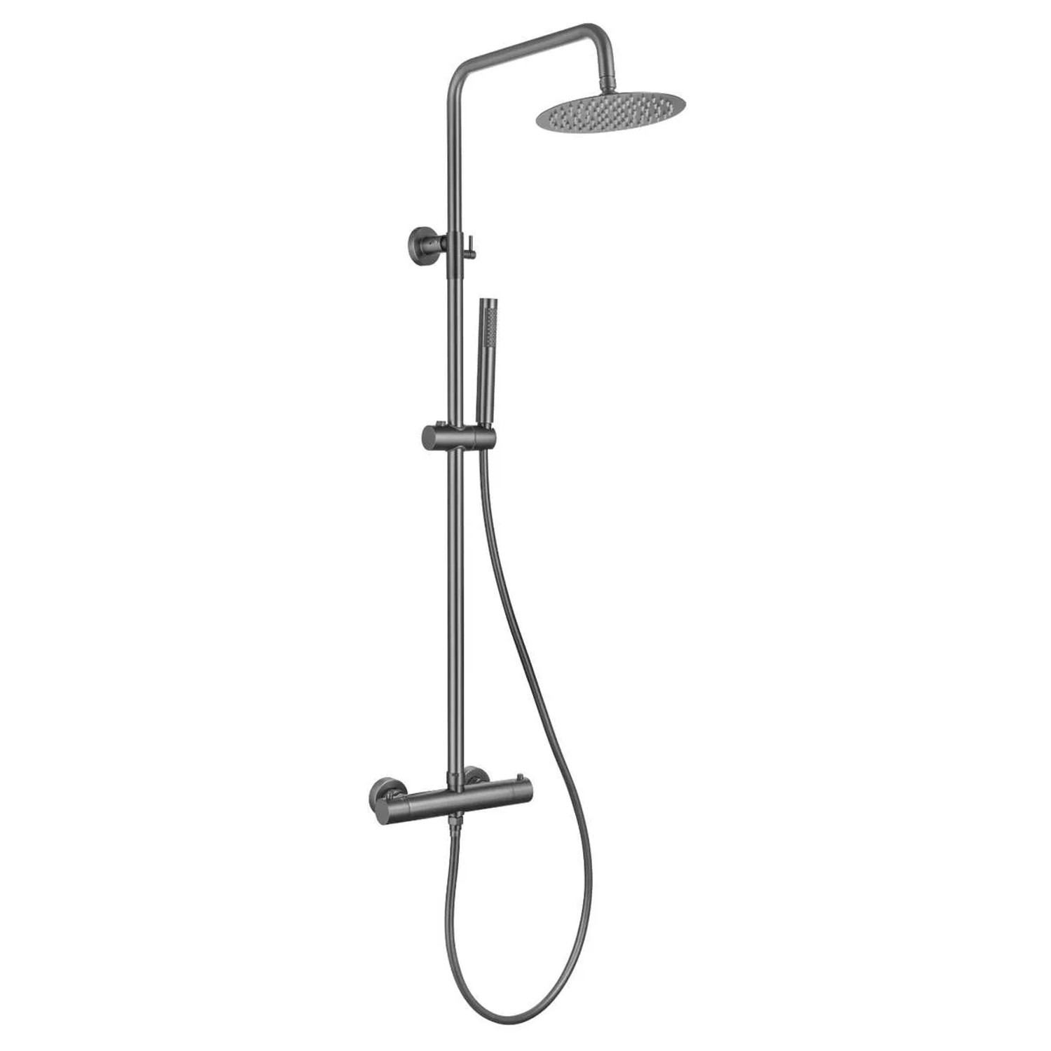 LOMAZOO Regendusche Lynn, Edelstahl, Anthrazit